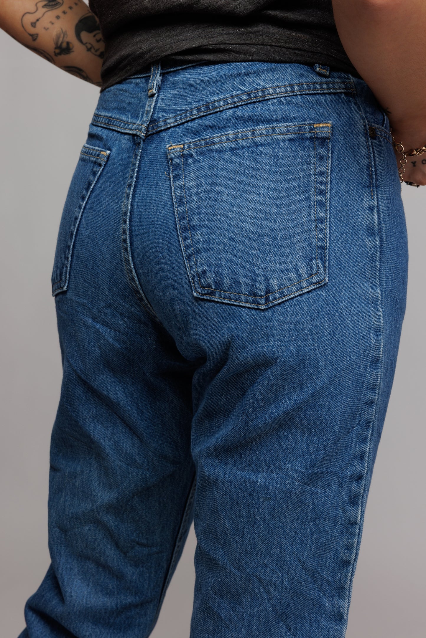 90's Light Denim Mom Jeans S/M