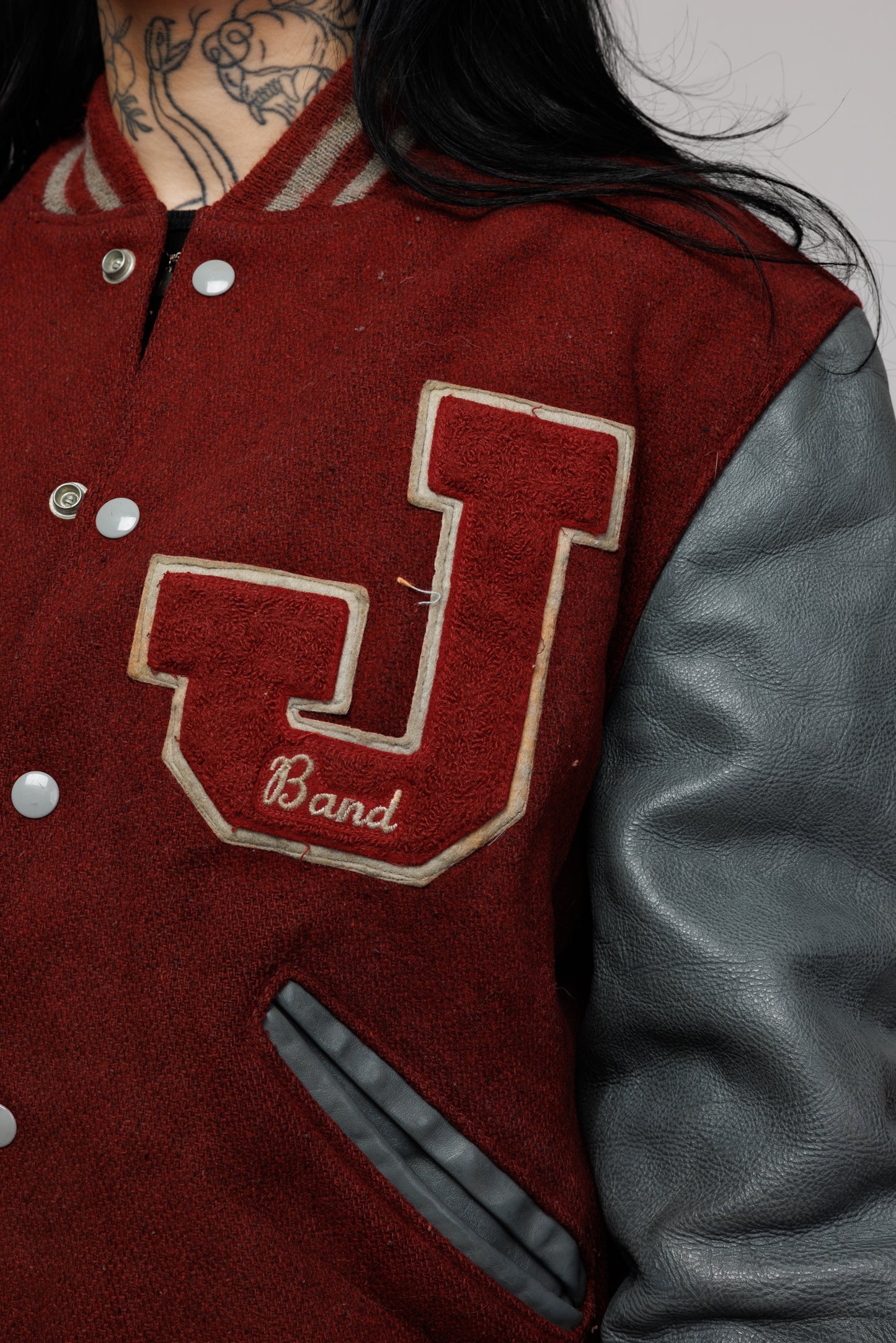 80's J Band Letterman Baseball Jacket M/L