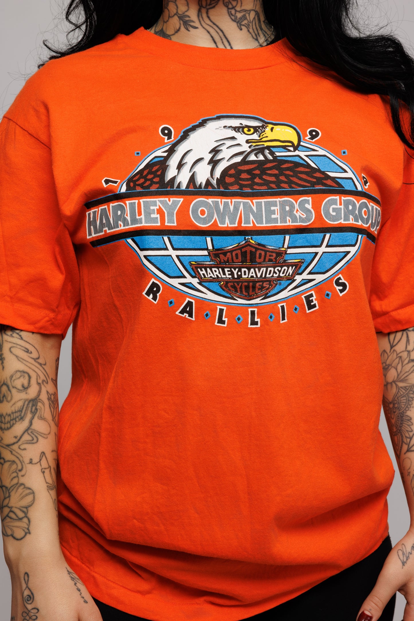 1994 Orange Harley Tee M