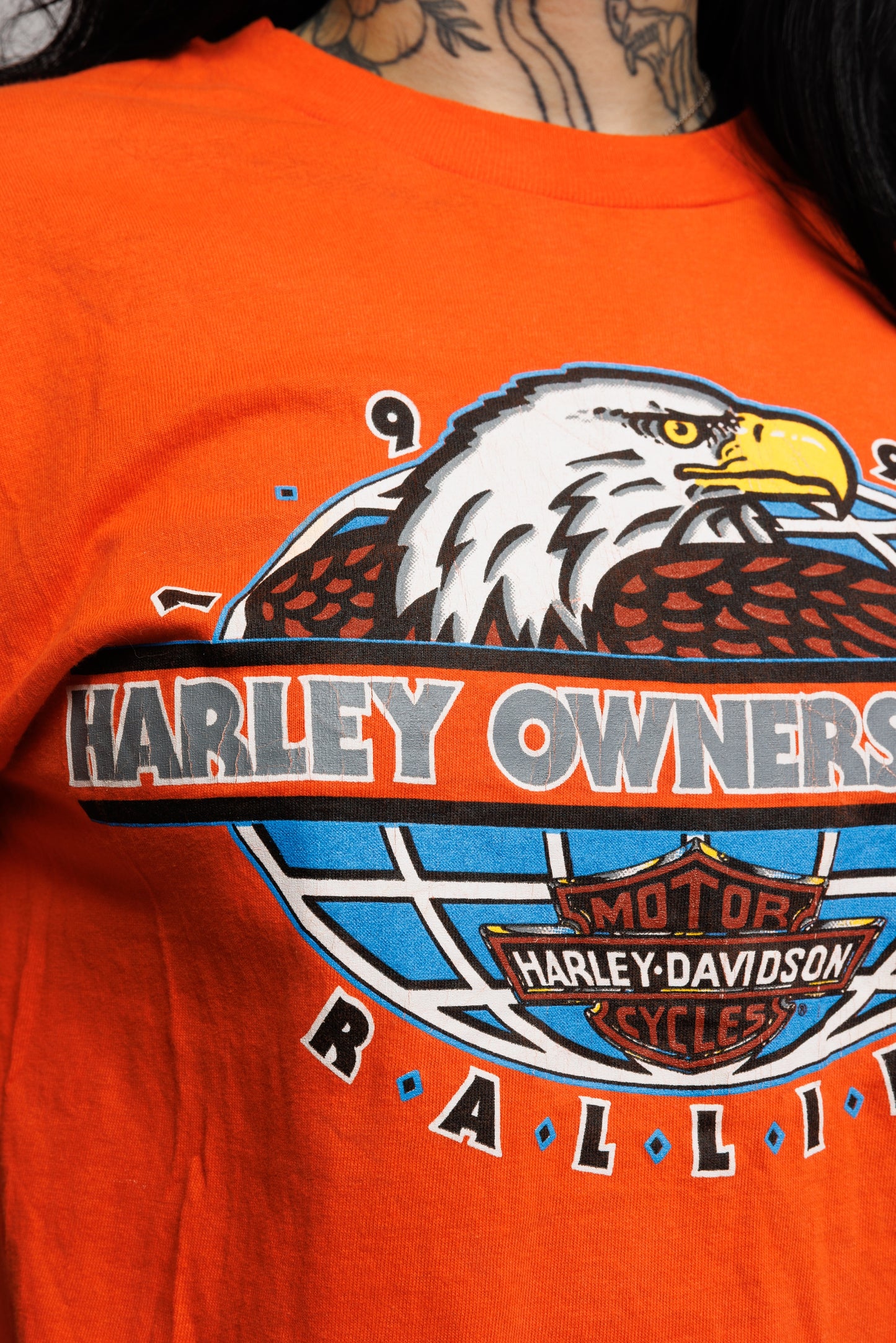 1994 Orange Harley Tee M