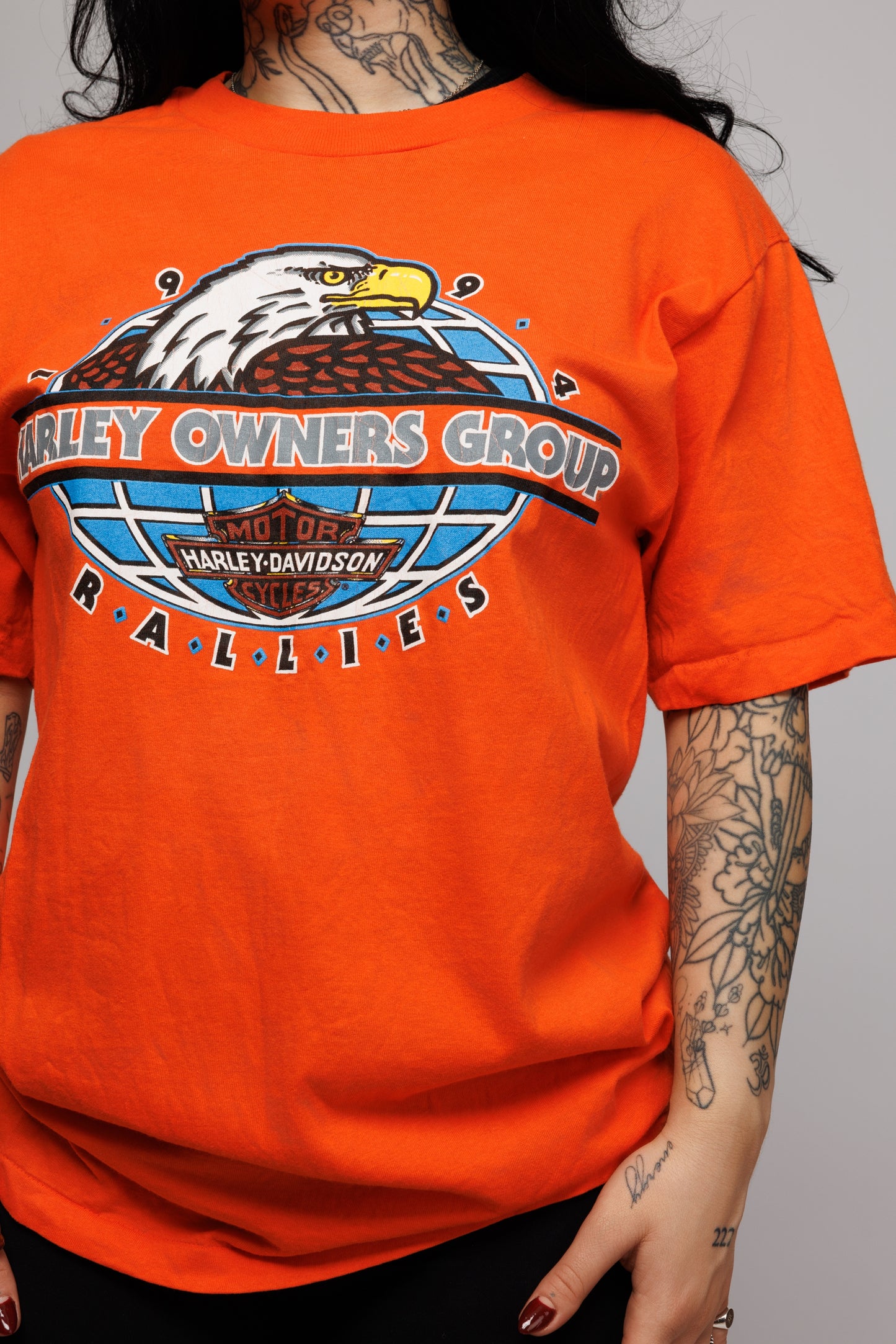 1994 Orange Harley Tee M