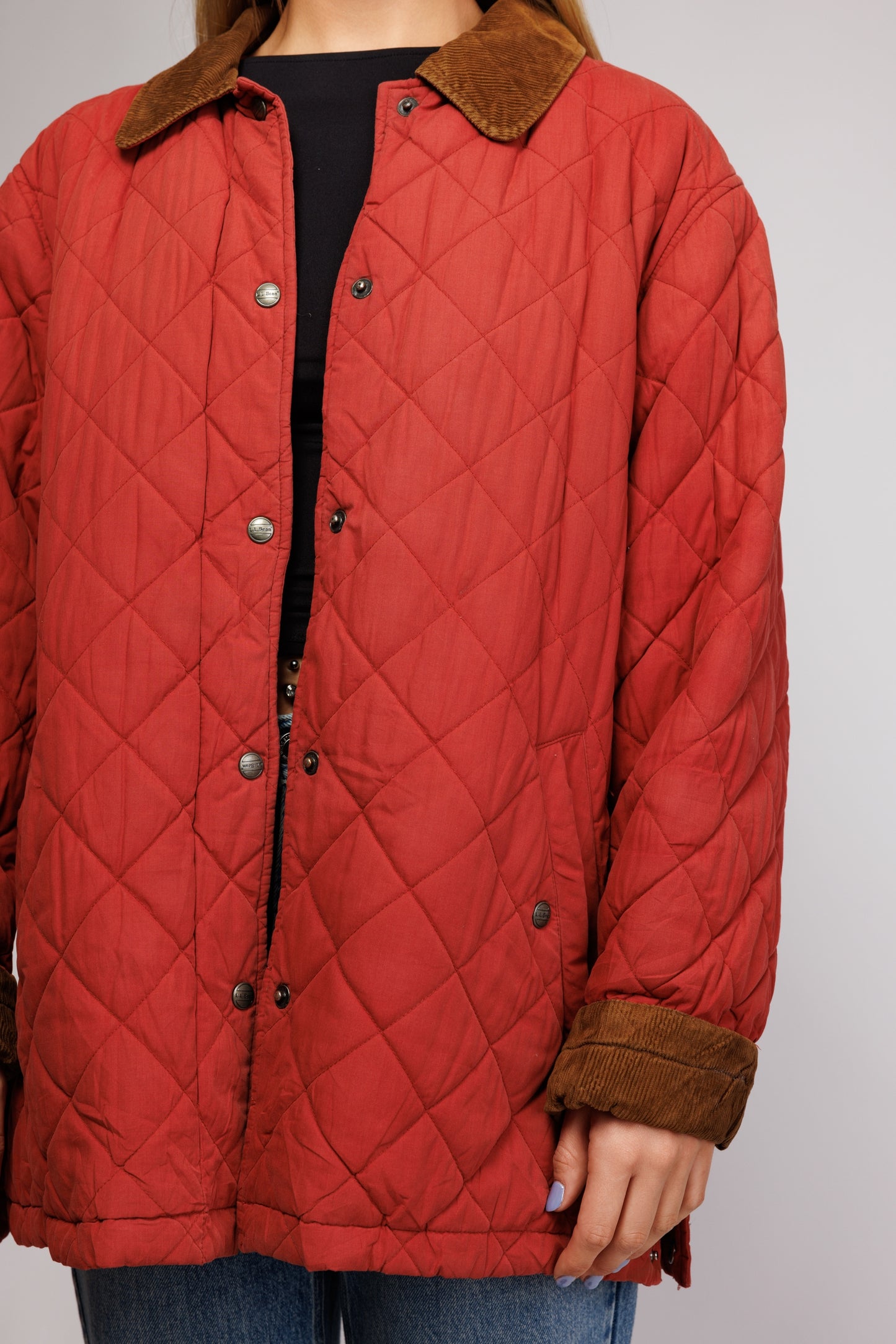 90's LL Bean Quilted Barn Jacket S/M