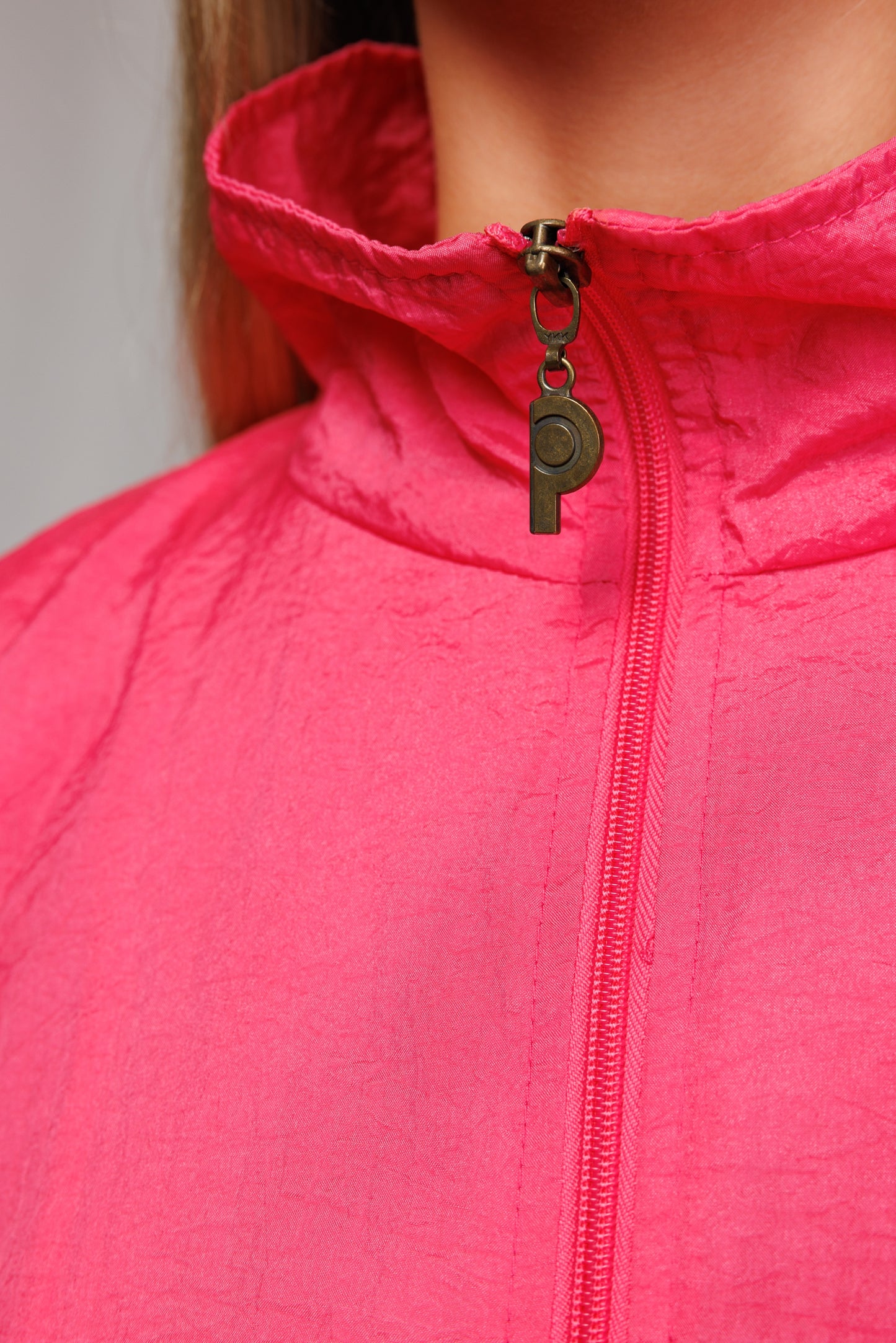 80's Pink Half Zip Jacket M/L