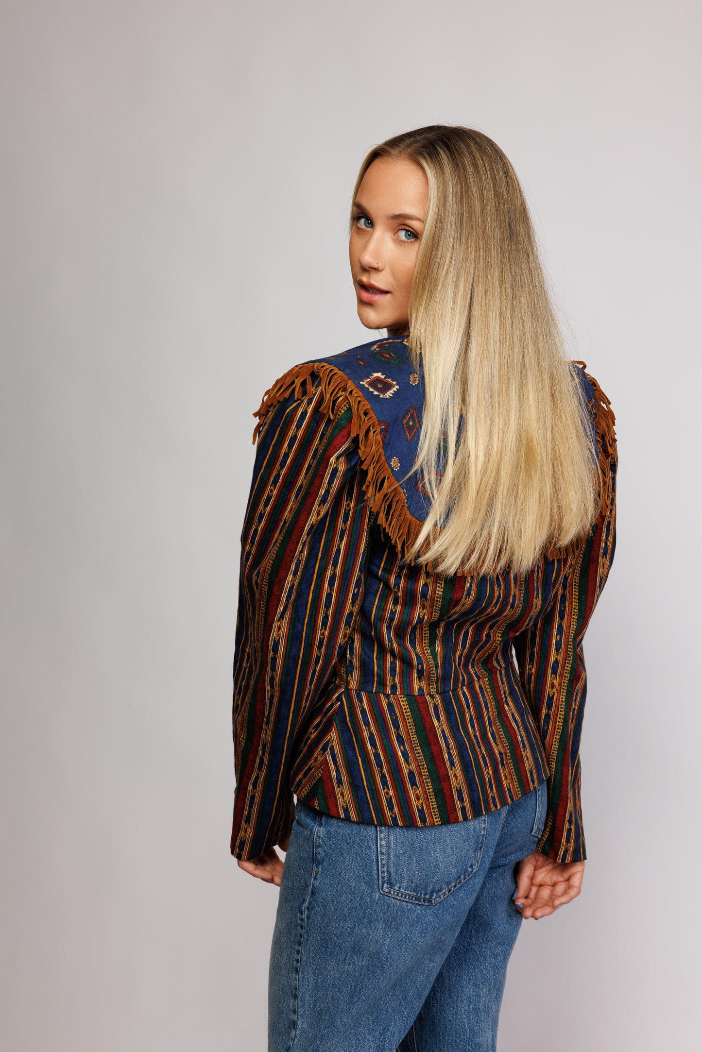 1970's Southwestern Fringed Jacket M