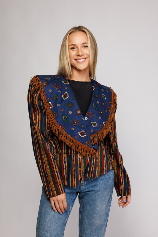 1970's Southwestern Fringed Jacket M