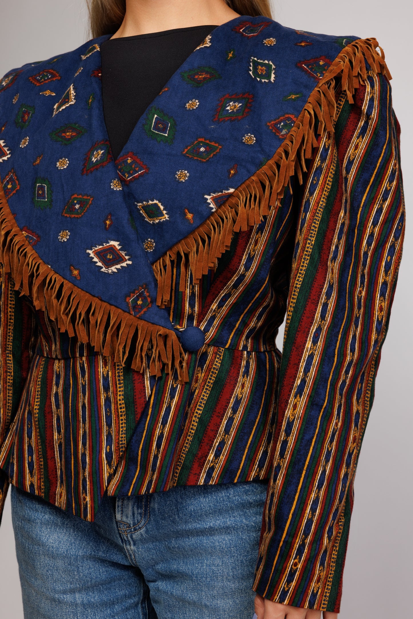 1970's Southwestern Fringed Jacket M