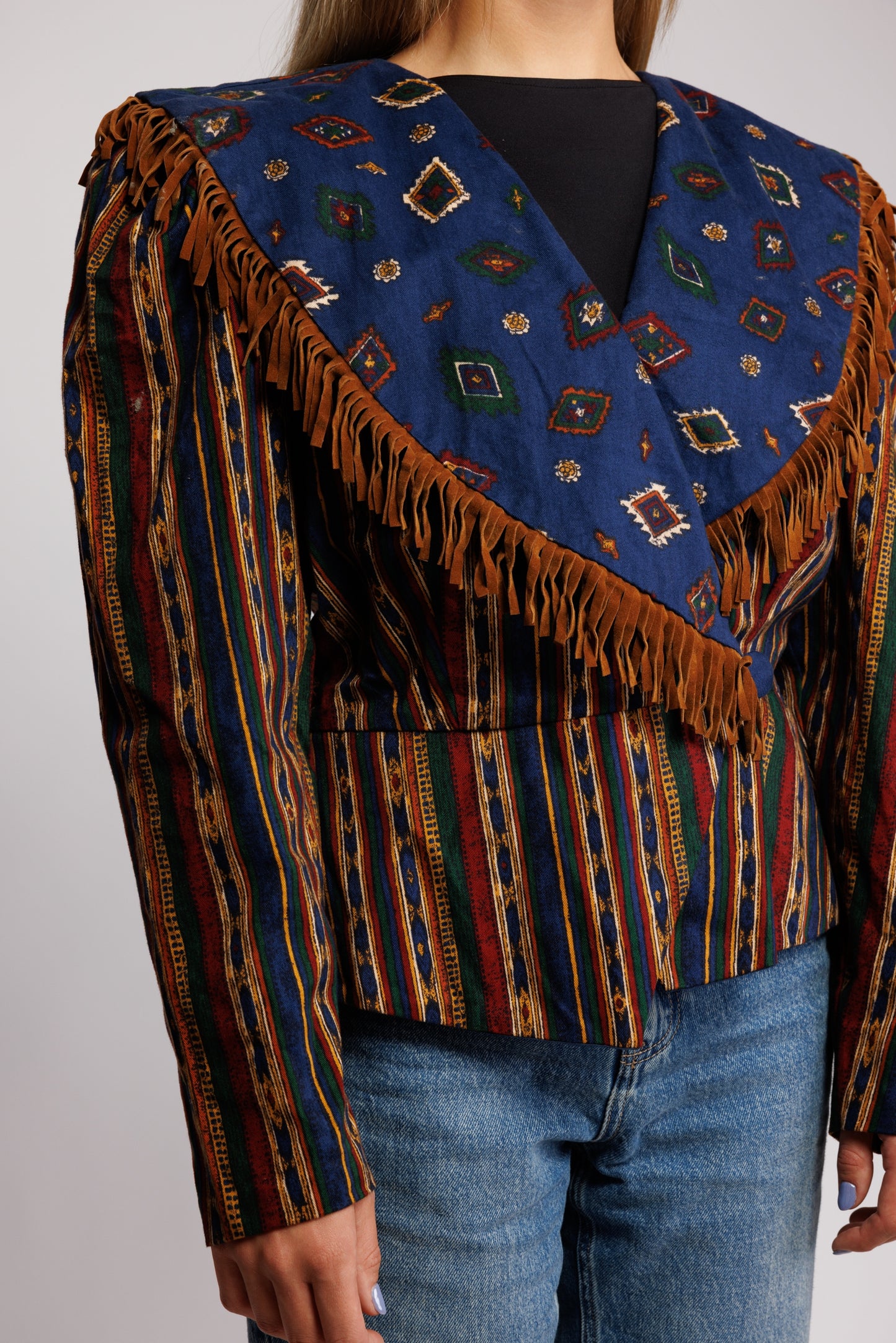 1970's Southwestern Fringed Jacket M