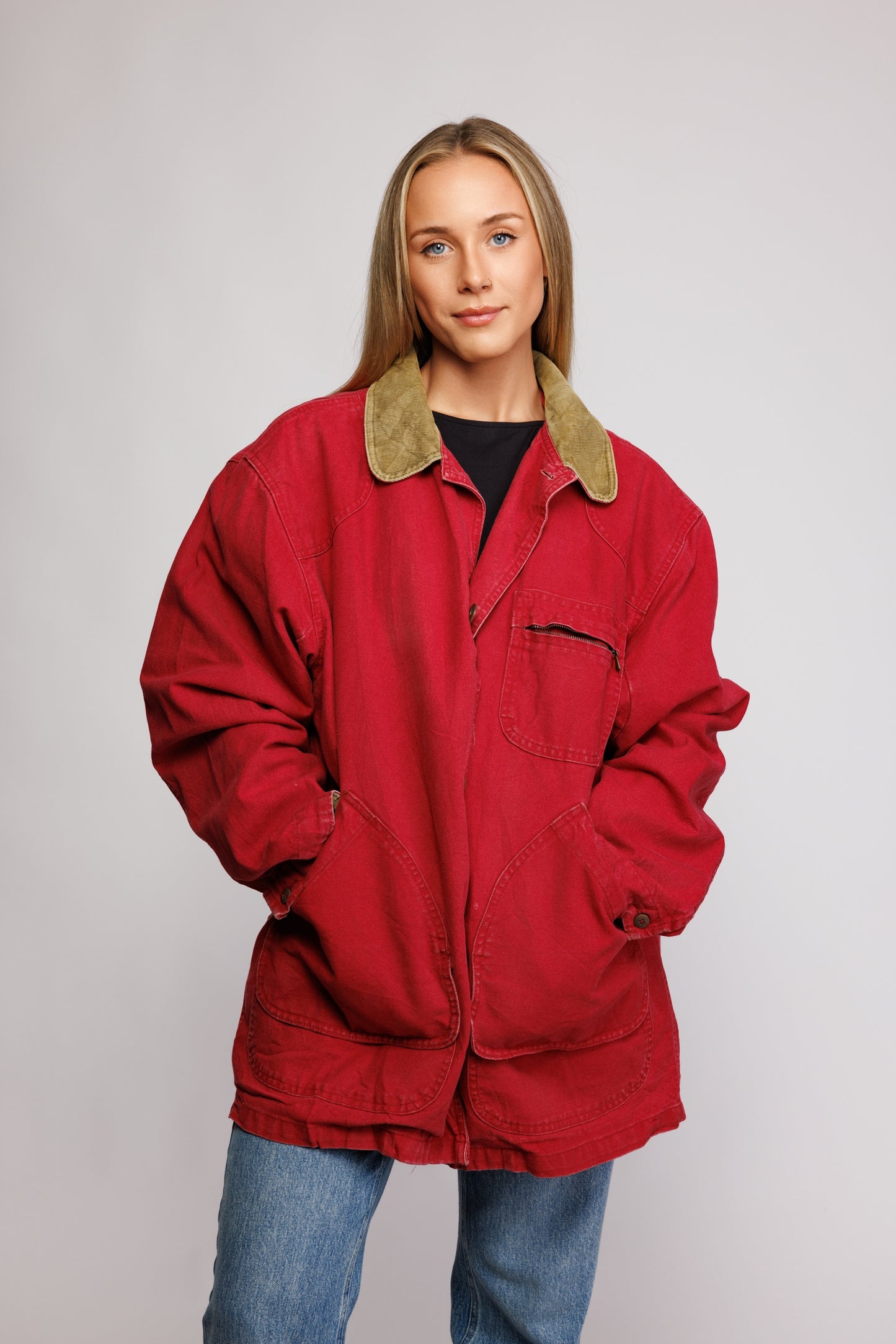 90's LL Bean Red Barn Jacket M/L