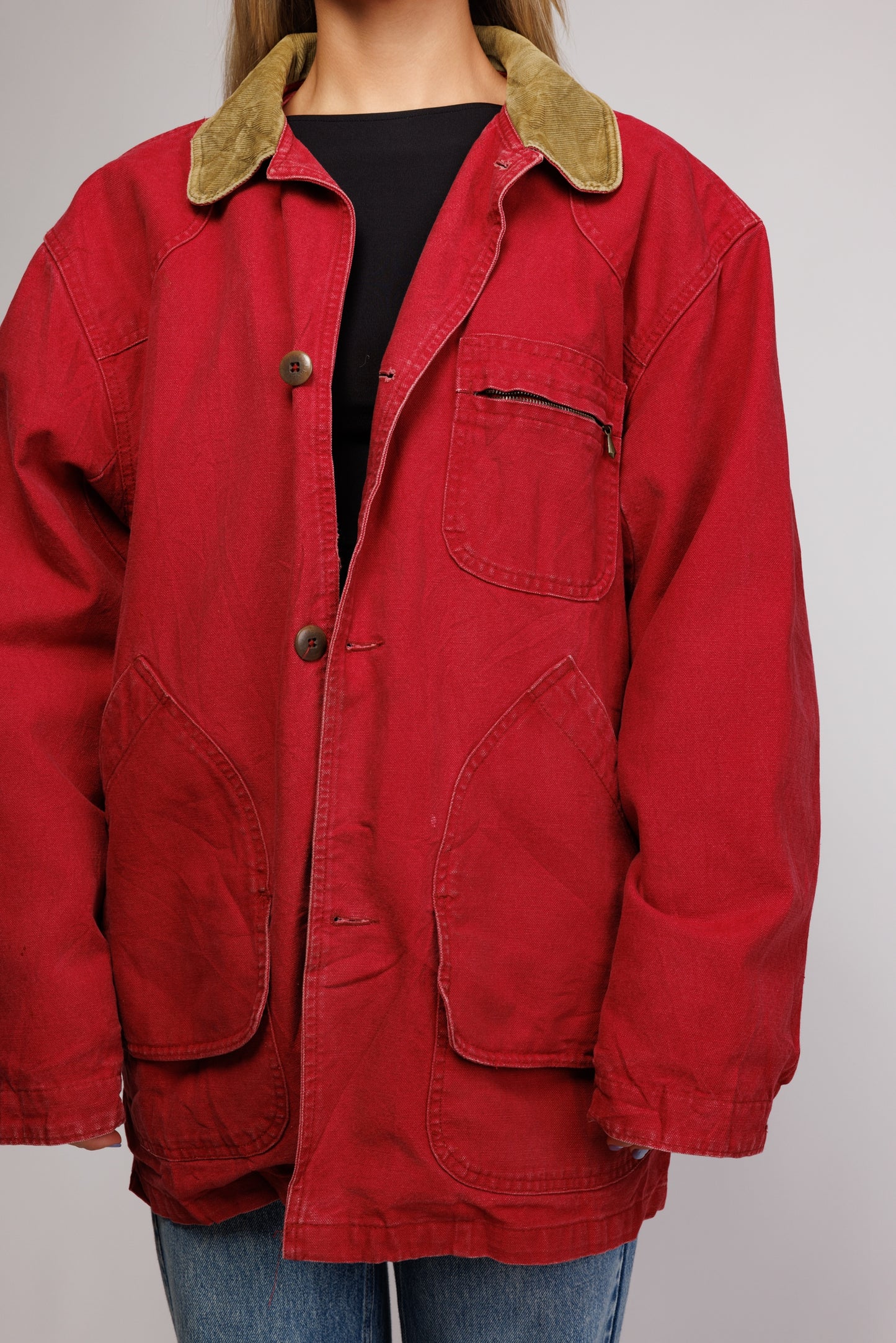 90's LL Bean Red Barn Jacket M/L