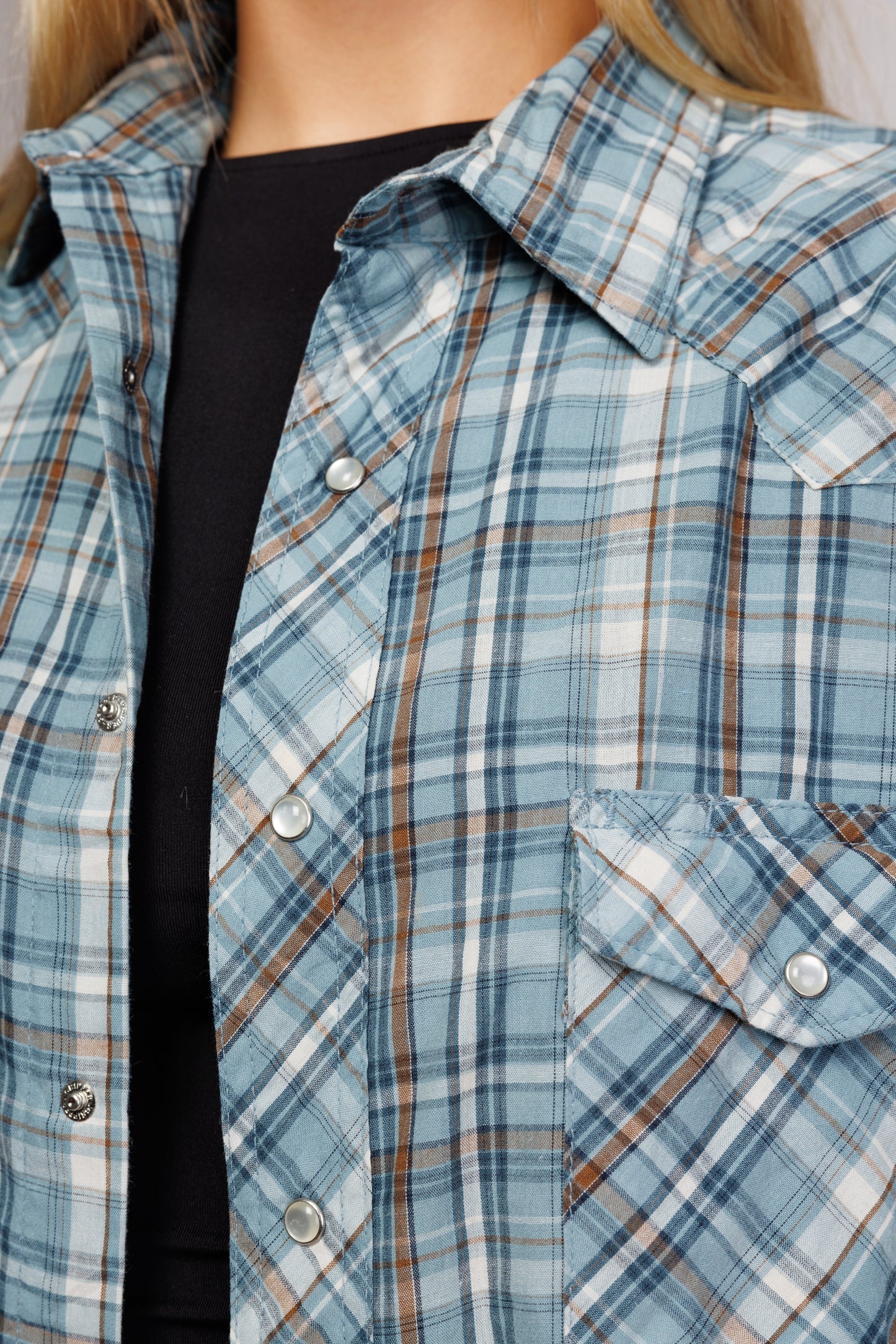 80's Check Western Reworked Shirt M