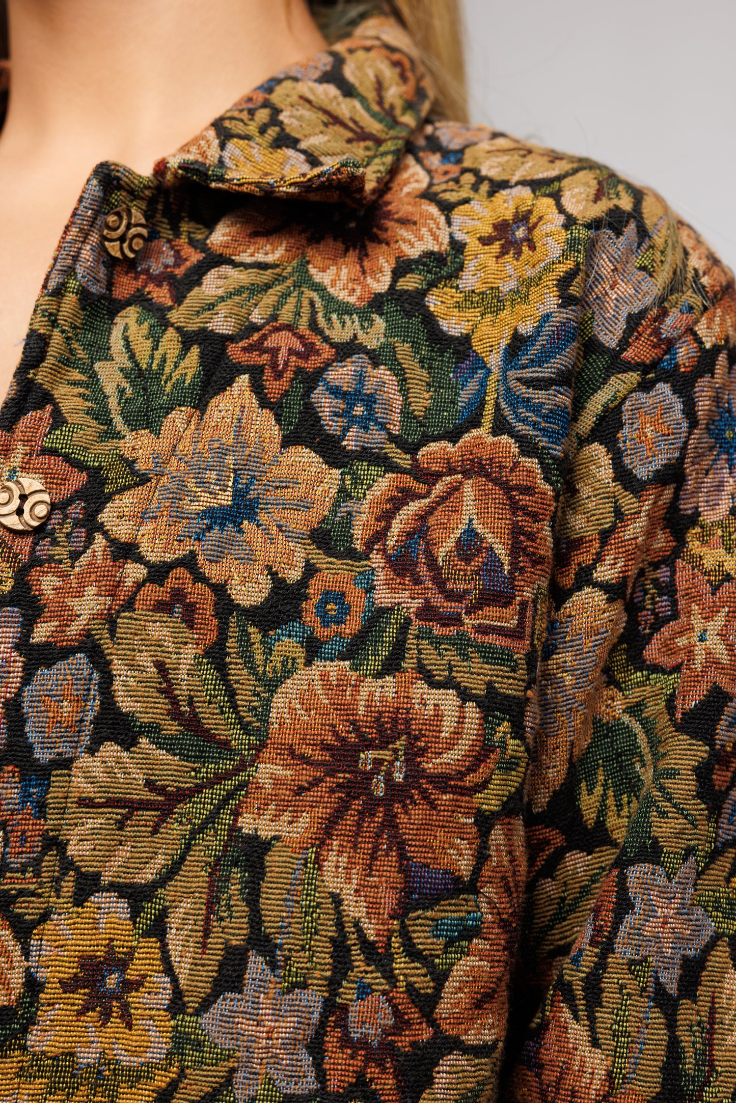 70's Cropped Floral Jacket S