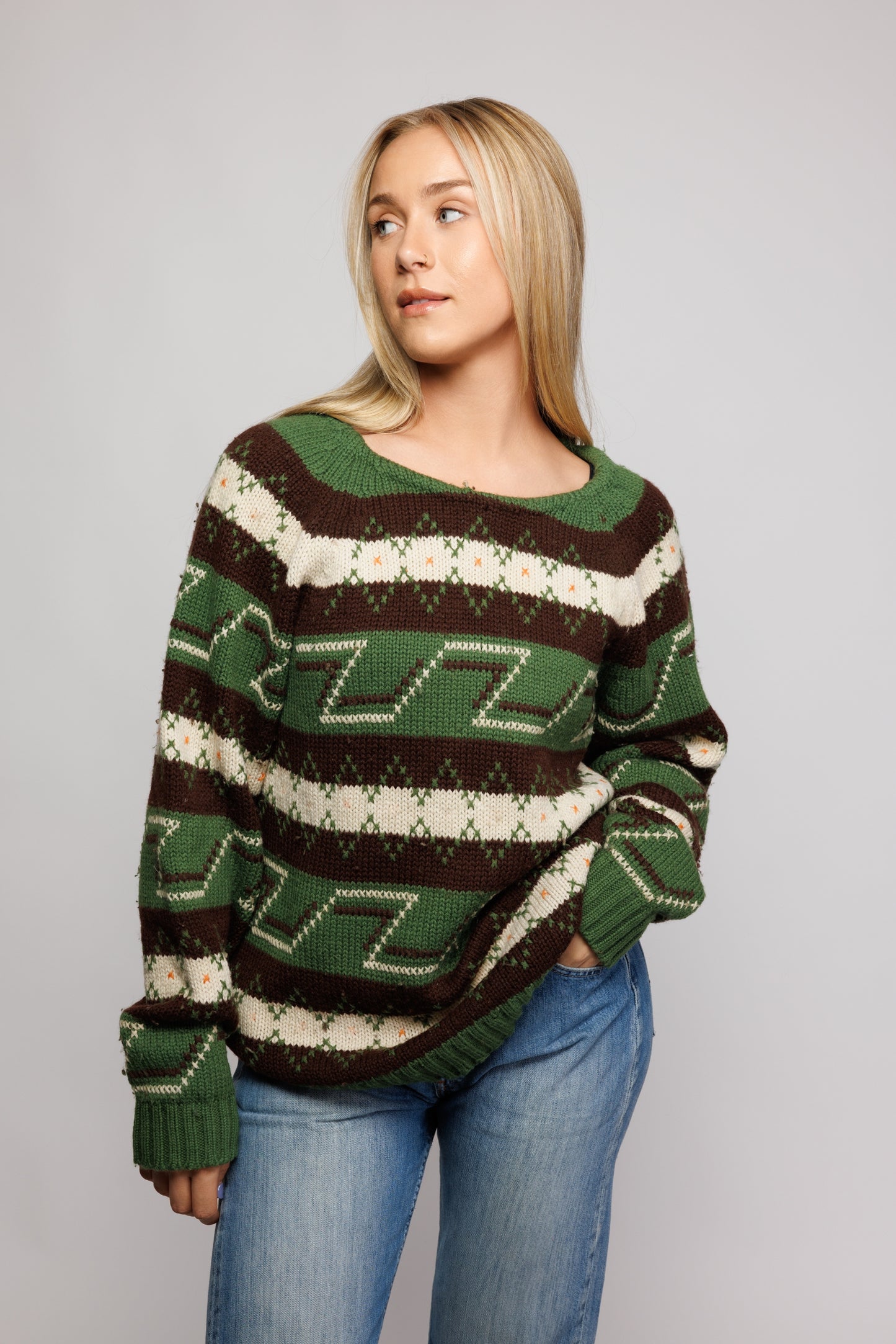 70's Handknit Earthy Knit Jumper M