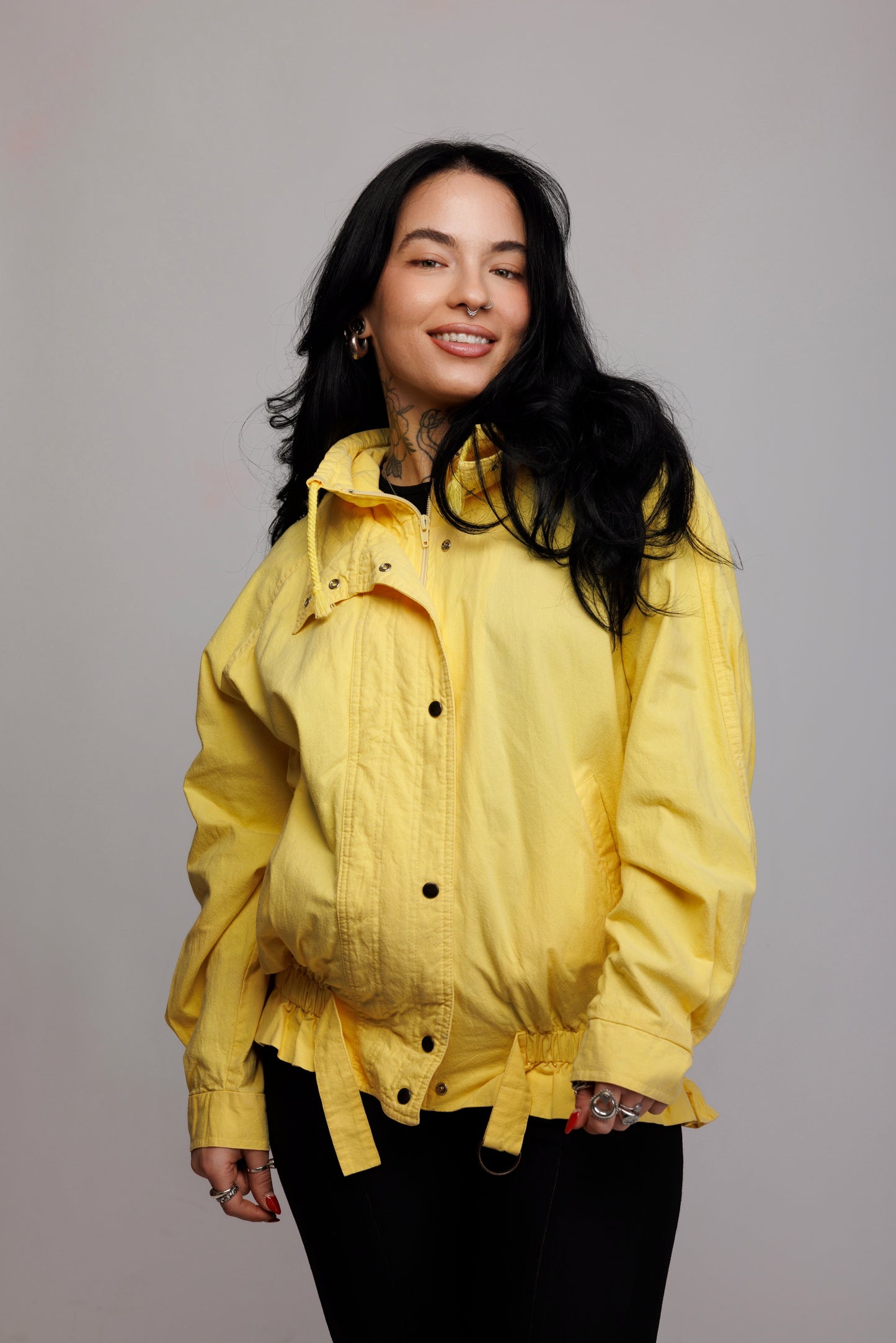 80's Yellow Light Spring Jacket M