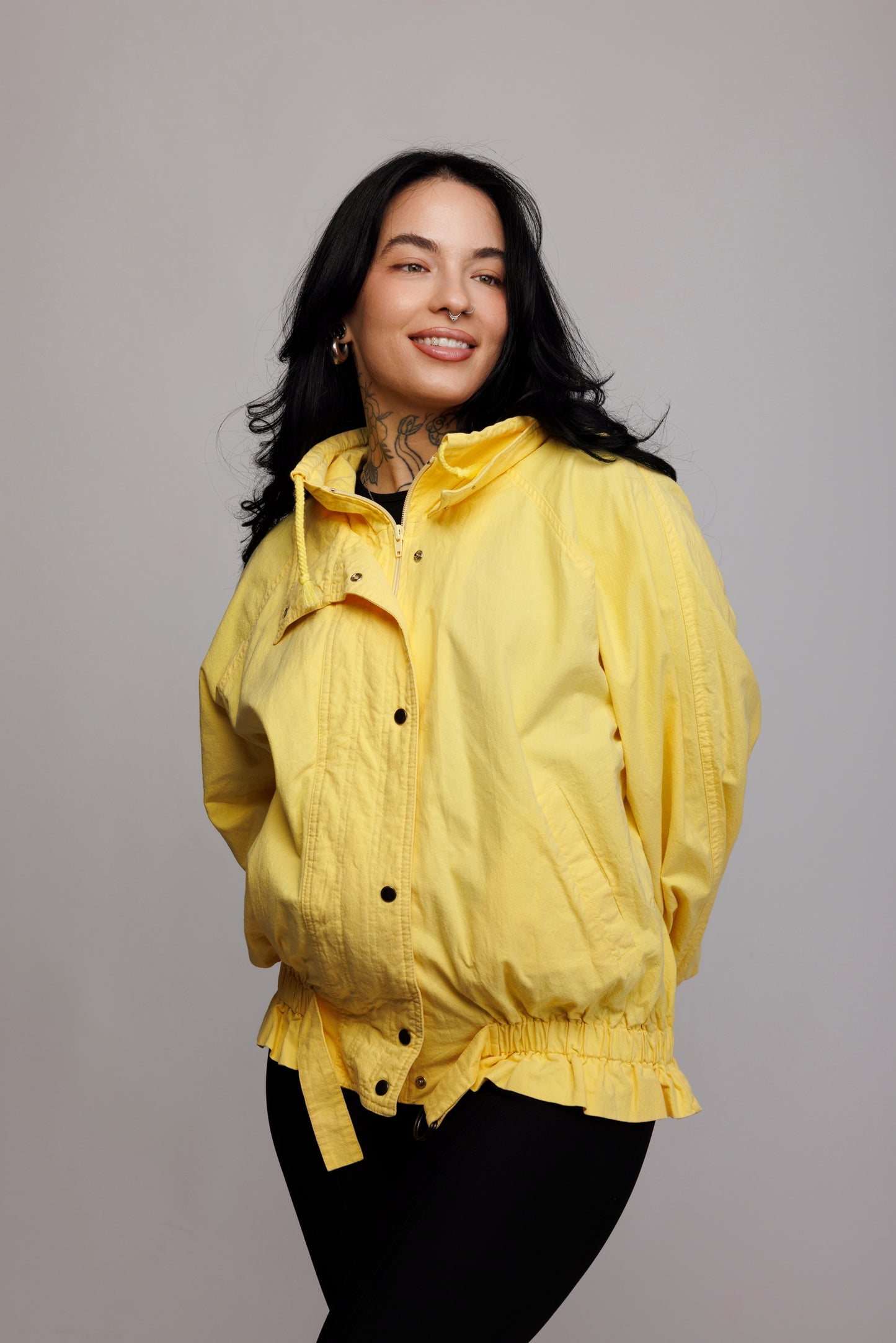 80's Yellow Light Spring Jacket M