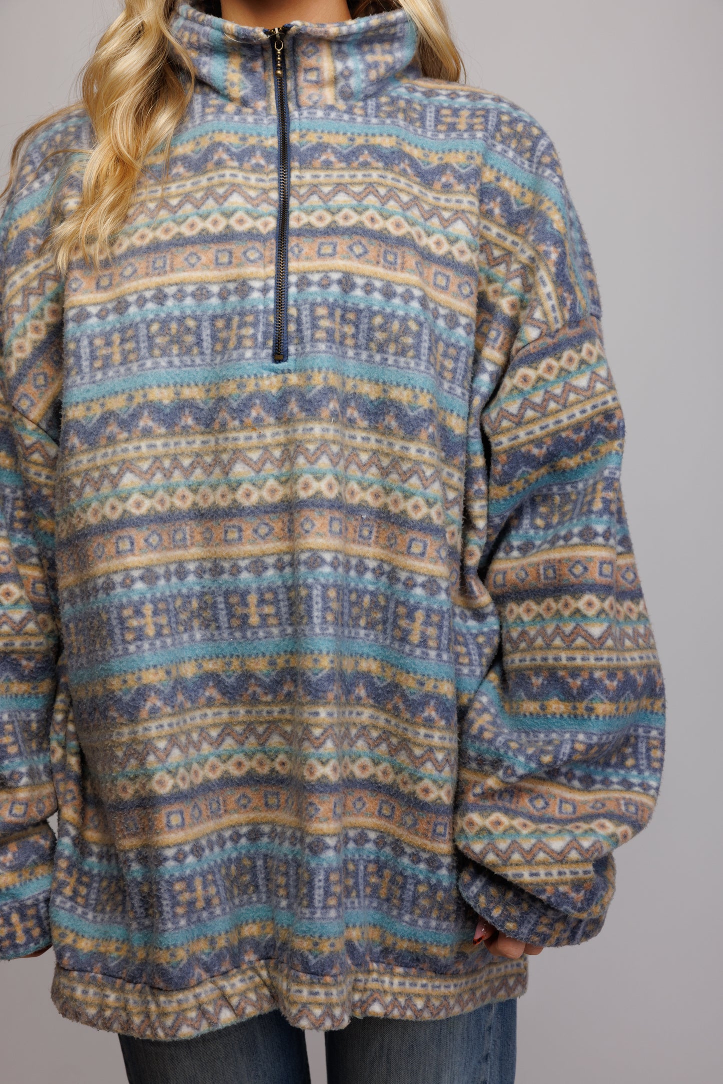 80's Pastel Aztec Fleece XXL