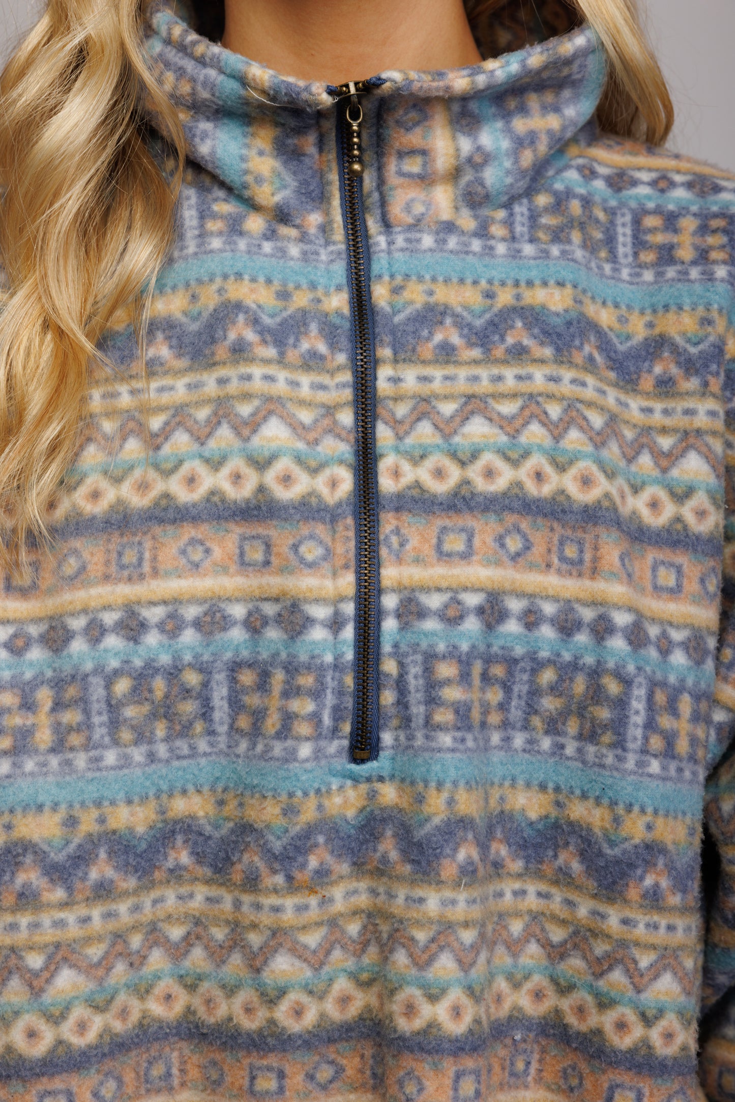 80's Pastel Aztec Fleece XXL