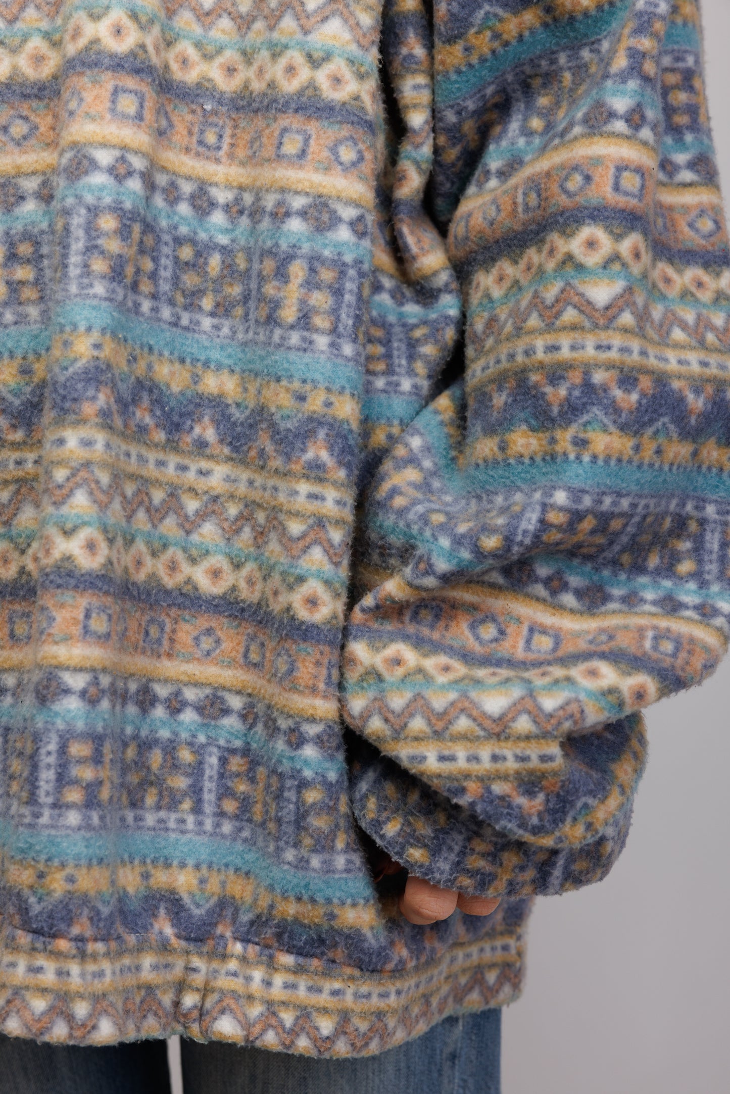 80's Pastel Aztec Fleece XXL