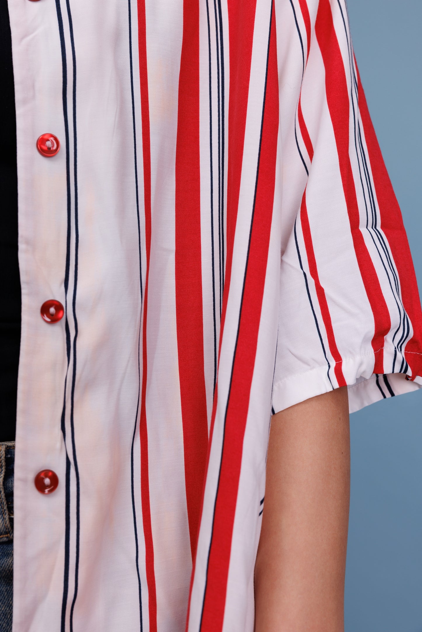 80’s Ula Jonson Striped Blouse XL