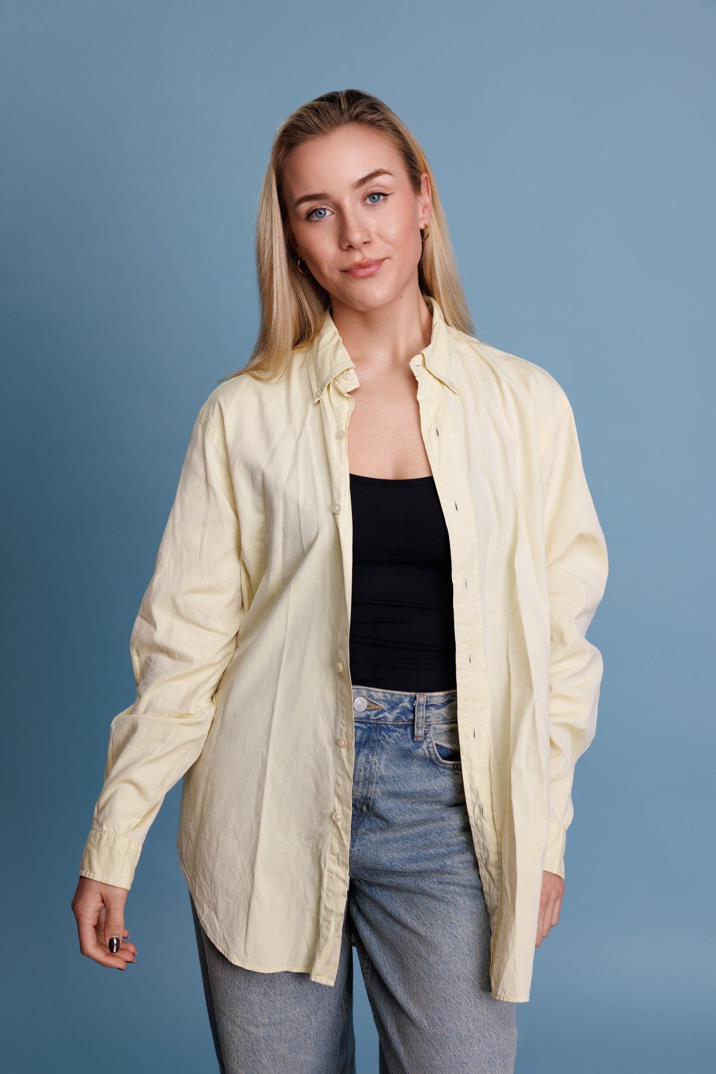 90’s Butter Yellow Ralph Lauren Cotton Shirt L