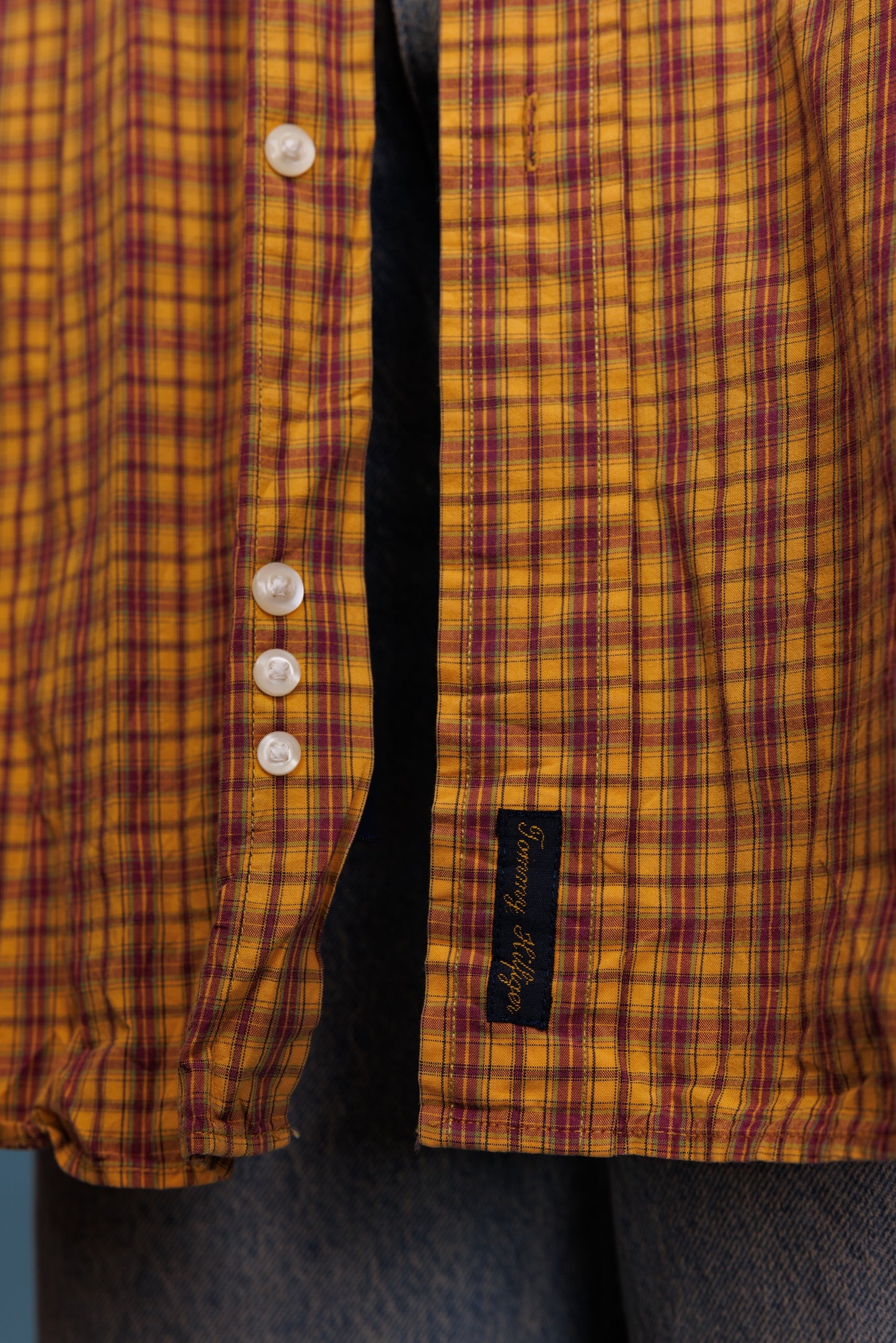 90’s autumnal Check Ralph Lauren Cotton Shirt L/XL
