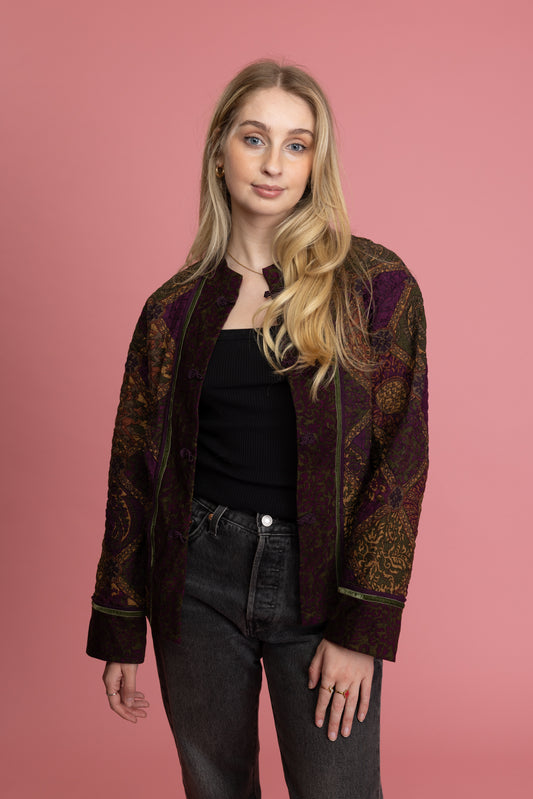 90's Paisley Quilted Jacket M