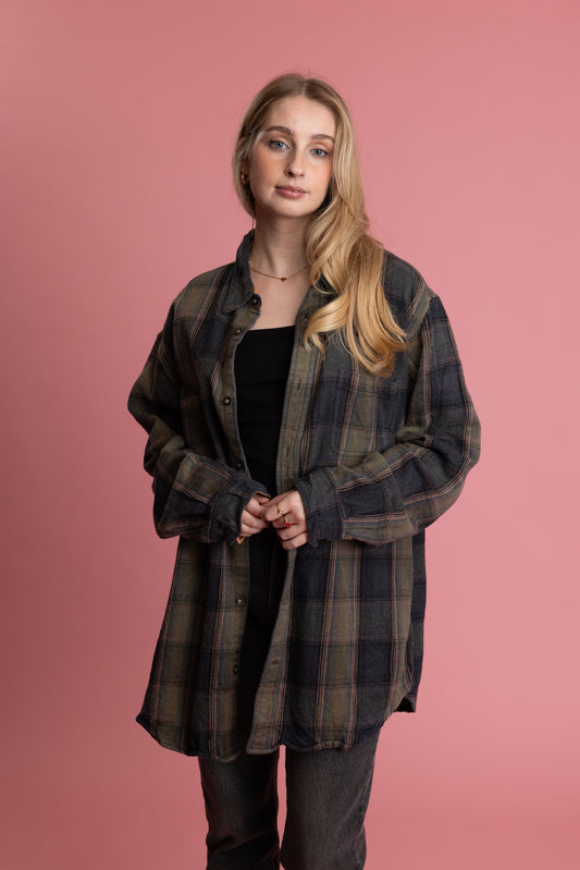 90's  Check Flannel XL