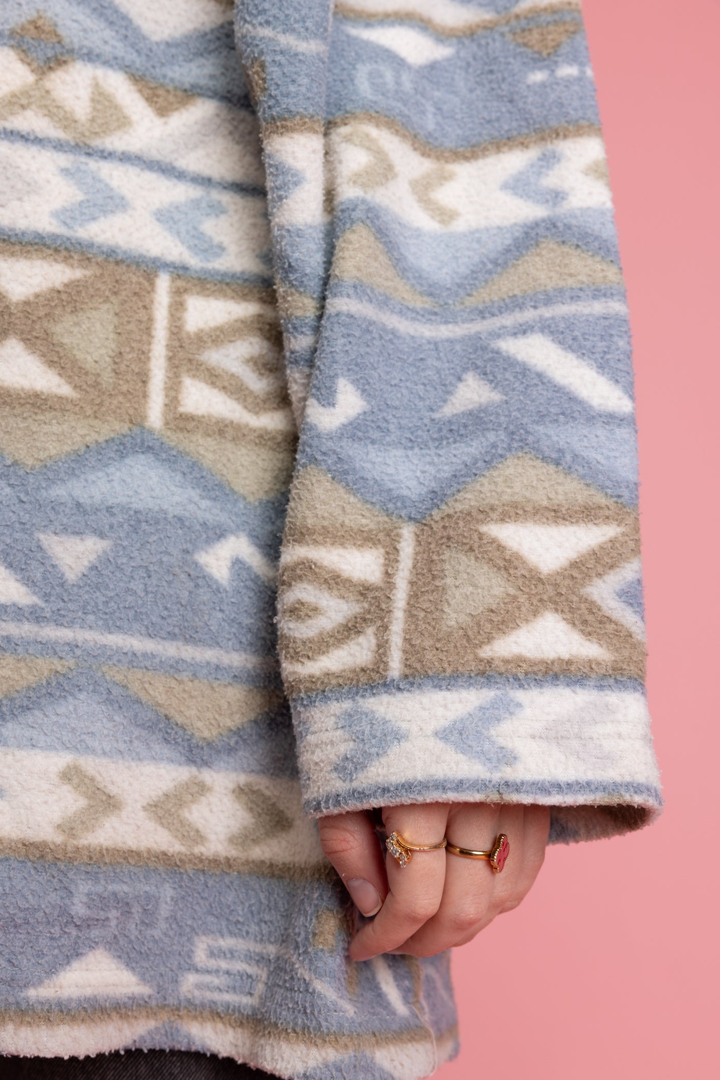 90's Pastel Aztec Fleece XL