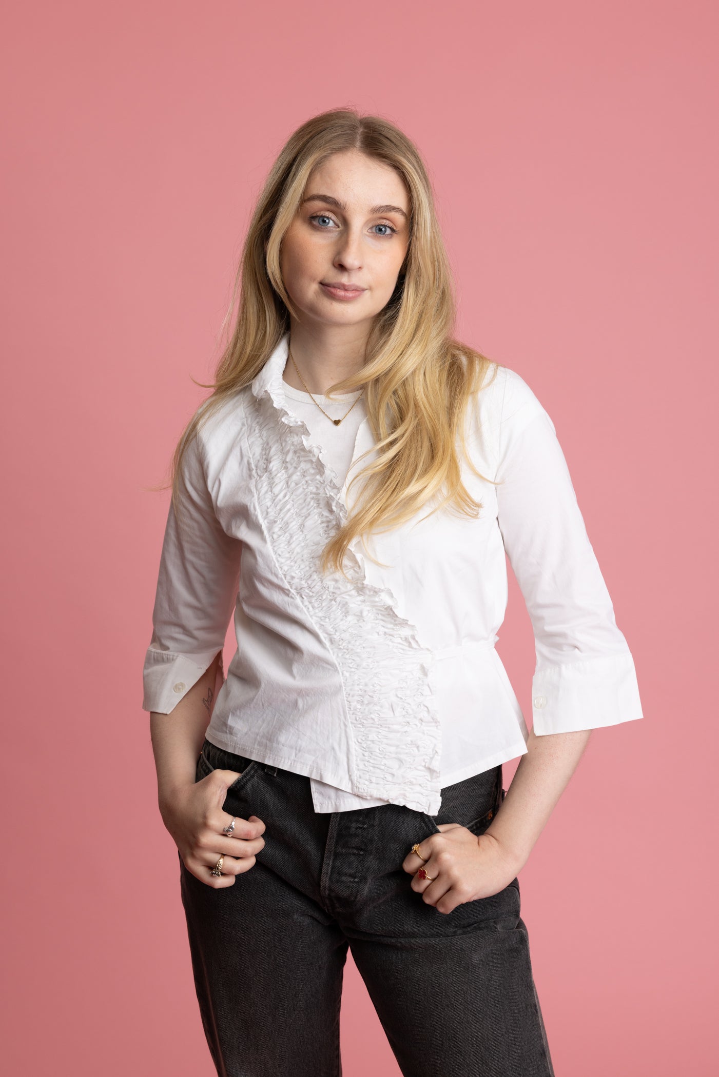 90's Ruffle Wrap Top XS/S