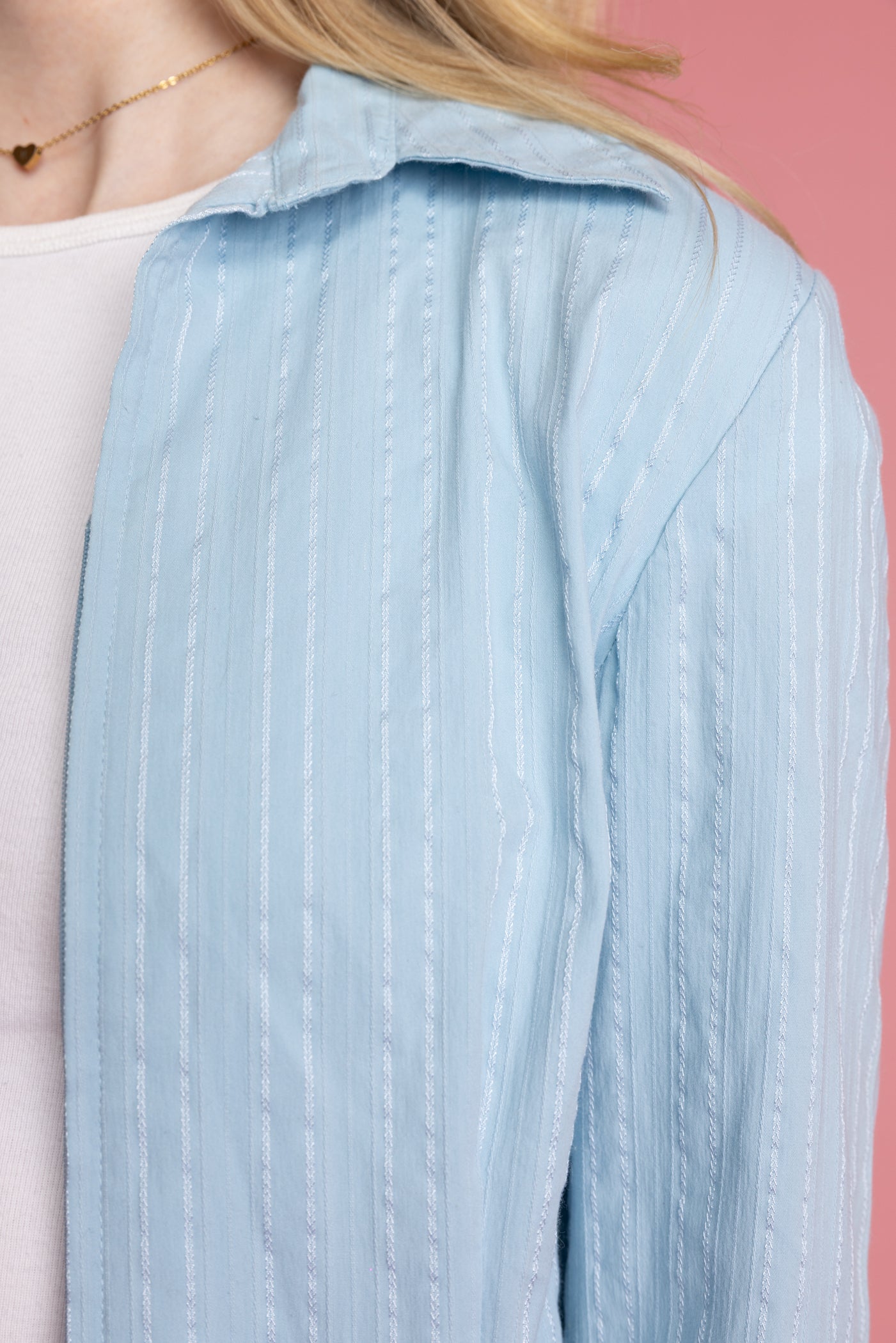 00's Doublezip Baby Blue Shirt S/M
