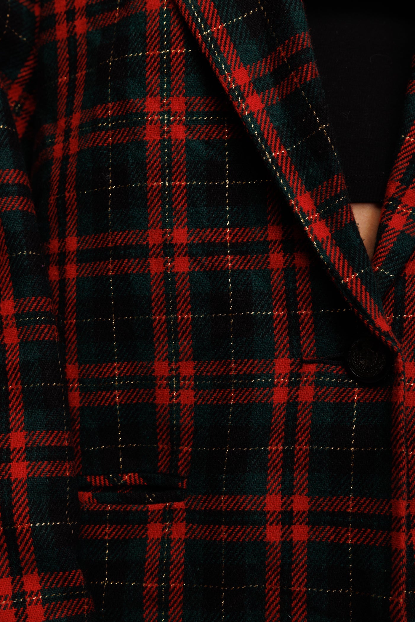 90's Tartan Blazer M/L