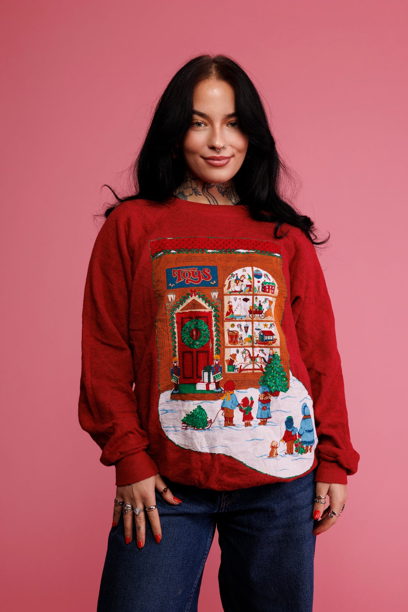 70's Christmas Toy Jumper M