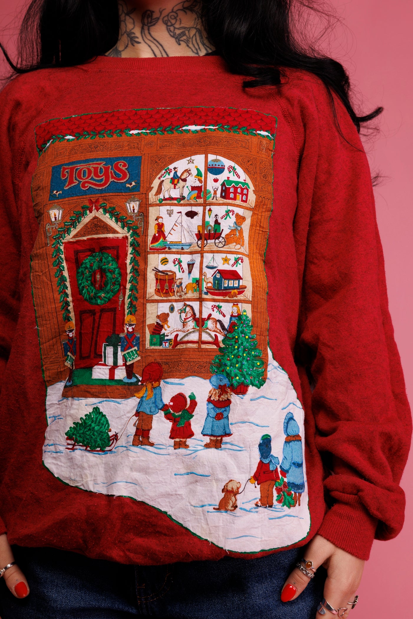 70's Christmas Toy Jumper M