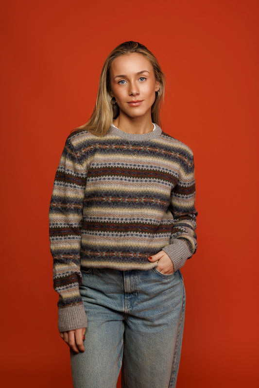 90's Fairisle Autumnal Knit Jumper M