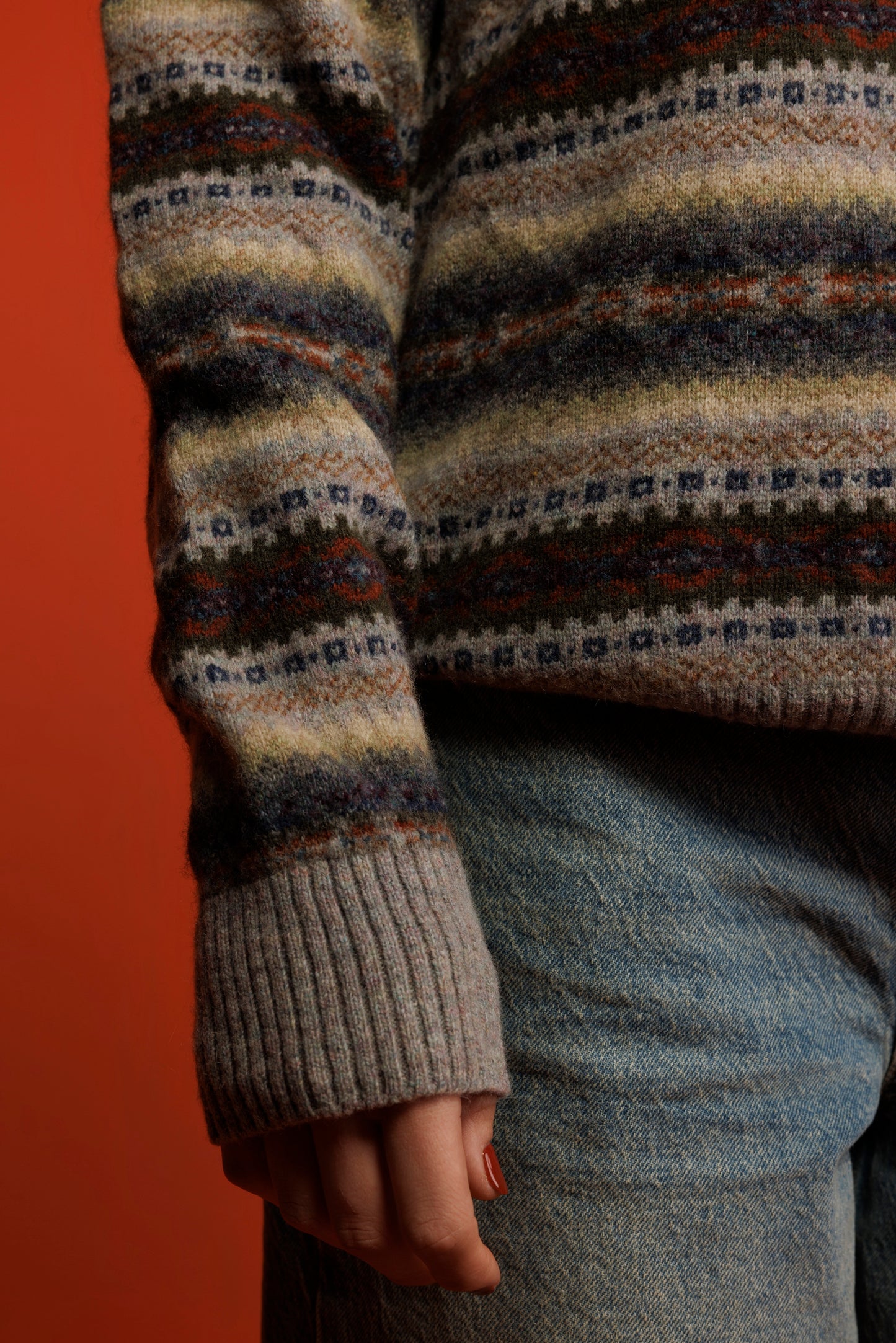 90's Fairisle Autumnal Knit Jumper M