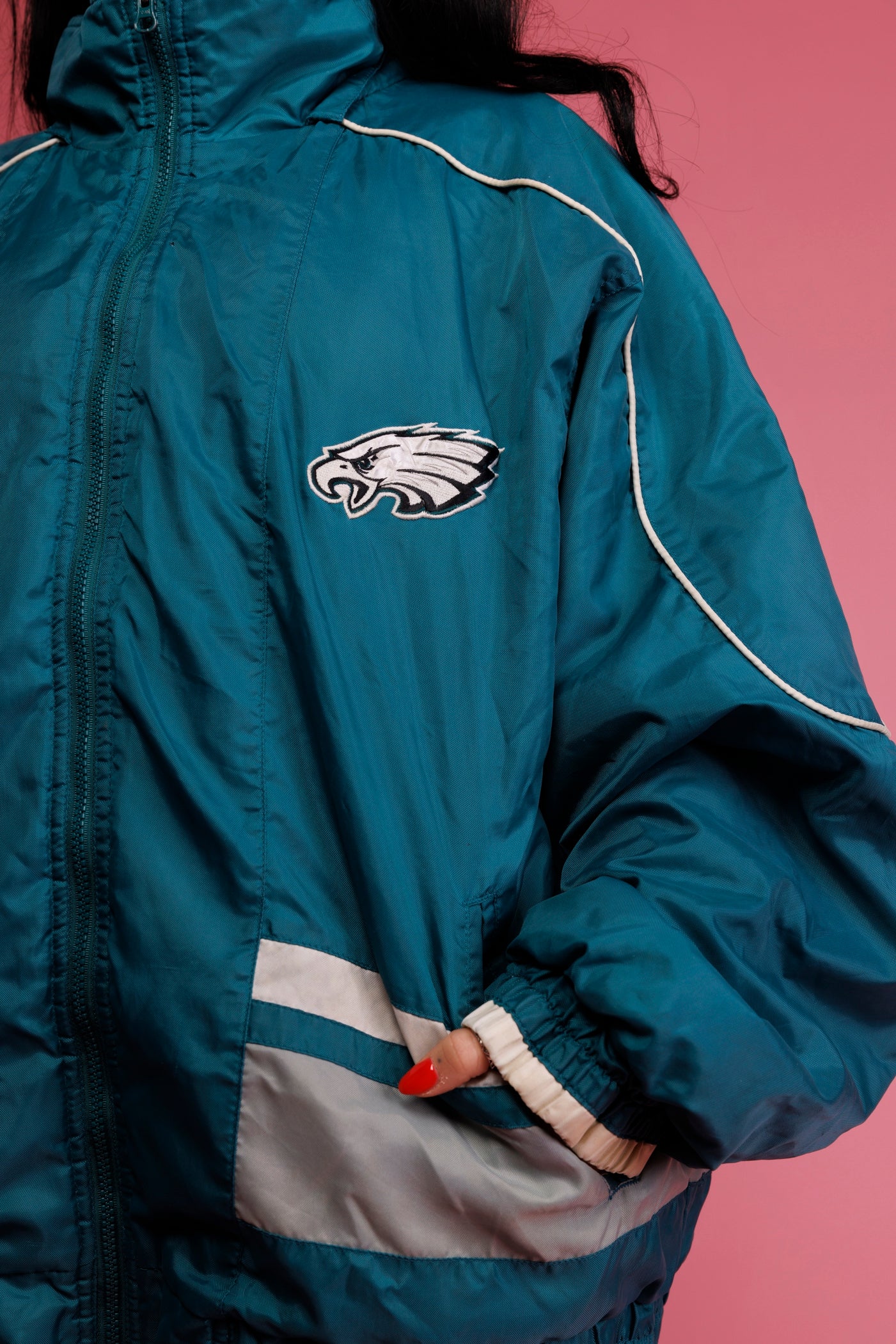 90's Philadelphia Eagles Pro Player Football Jacket XL