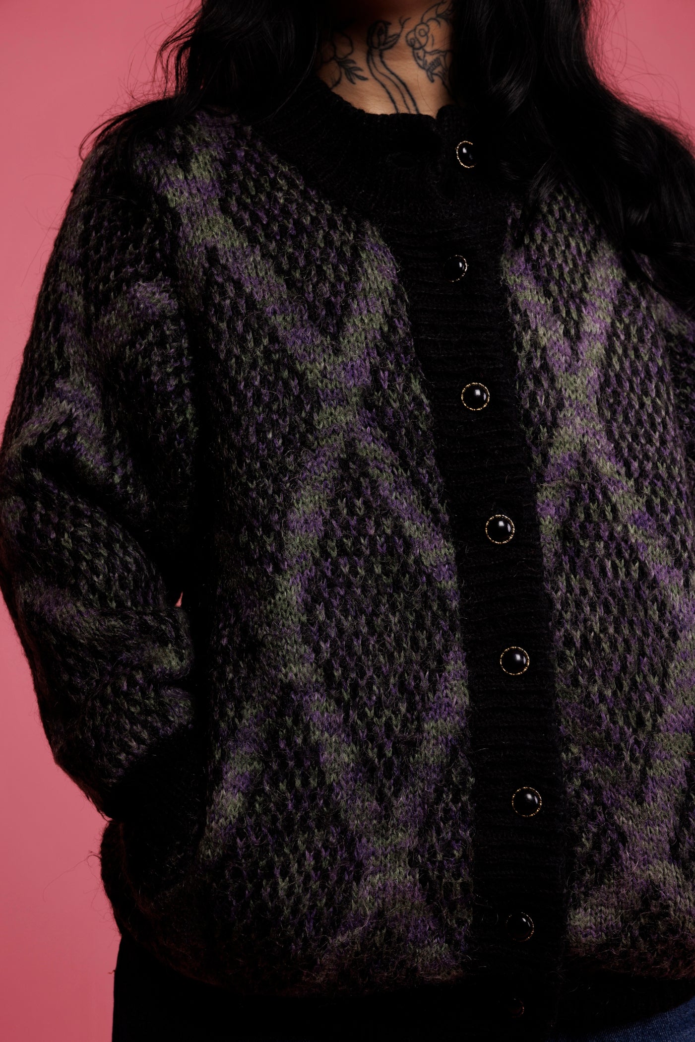 80's Hexagonal Cardi M