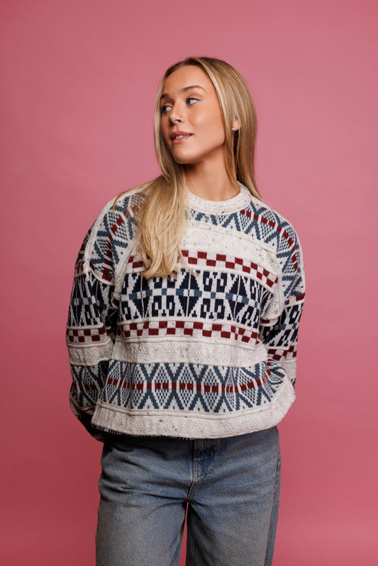 80's Navajo Patterened Jumper L