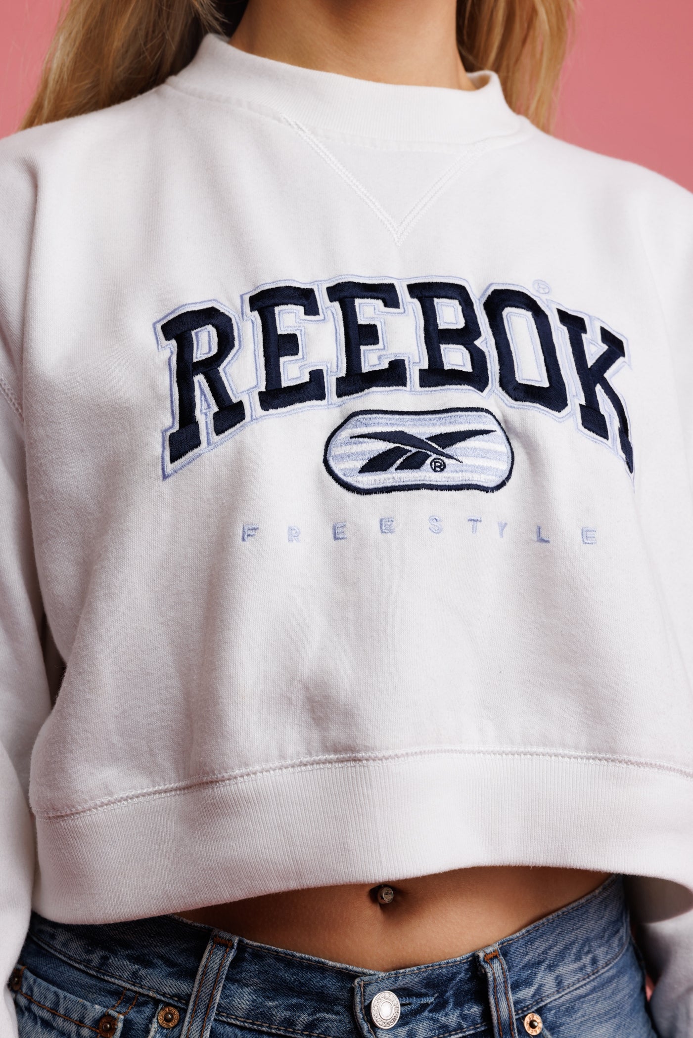 90's Cropped Reebok Crewneck S/M