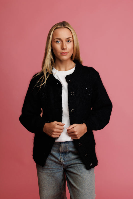 80's Angora Cardigan S/M