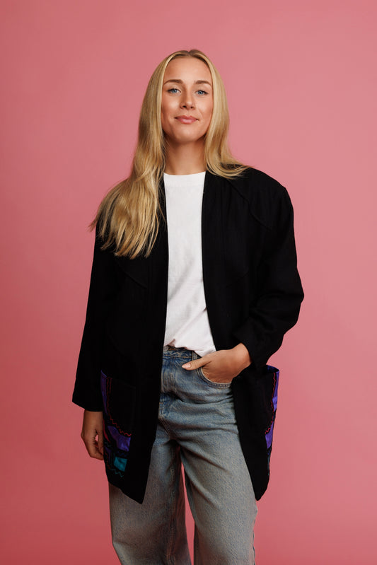 80's Art Deco Blazer Jacket M