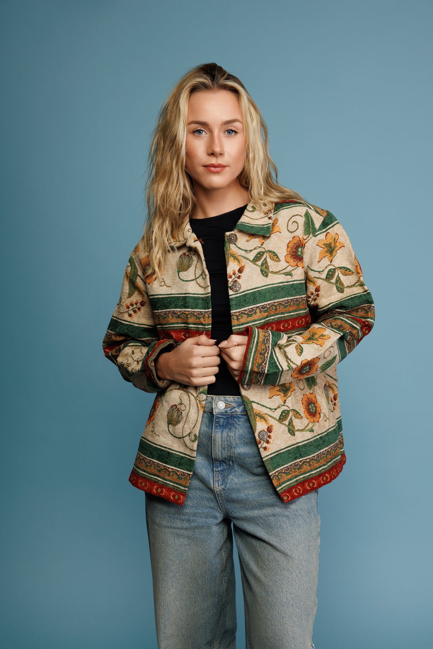 90's Sunflower Tapestry Jacket M/L