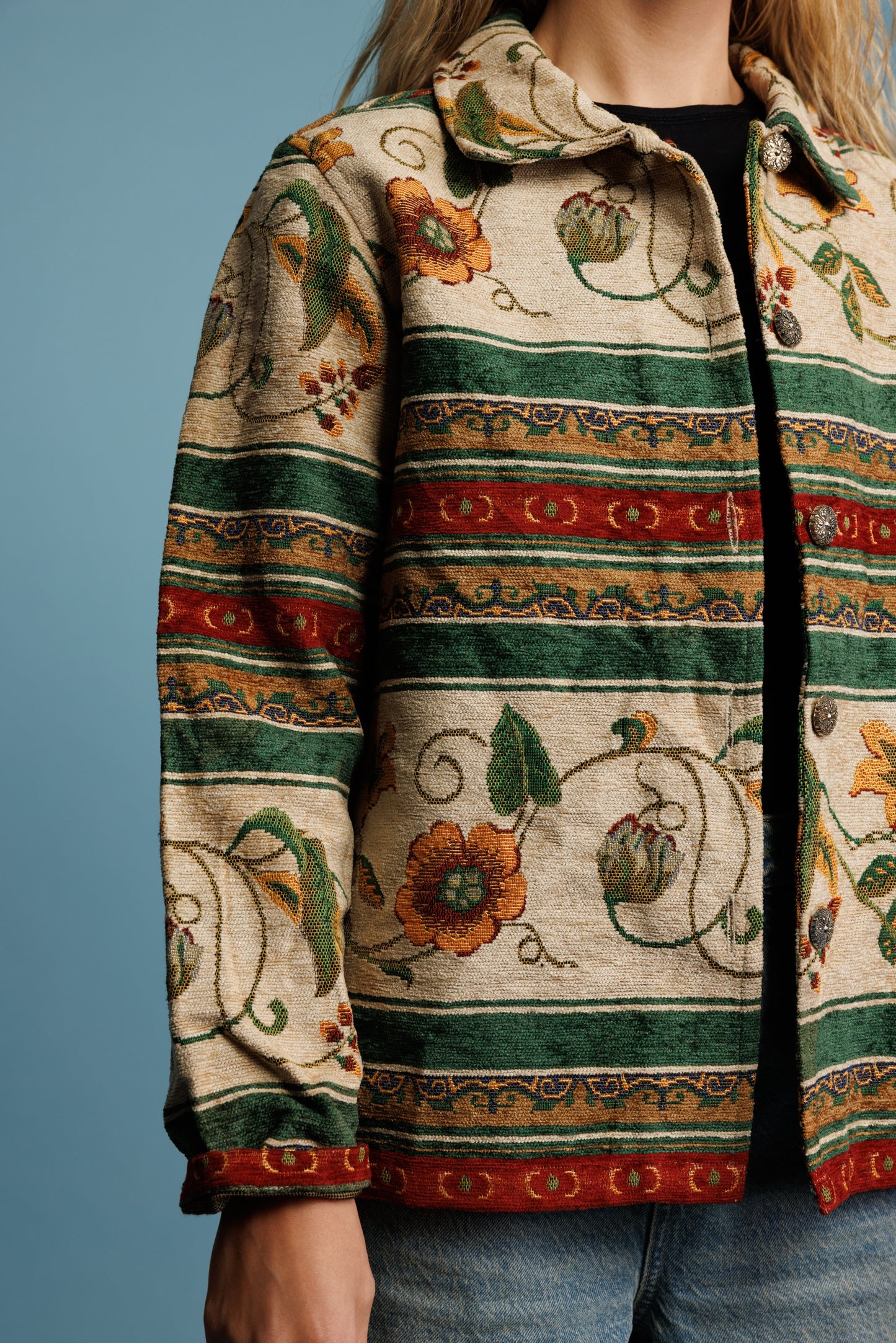 90's Sunflower Tapestry Jacket M/L