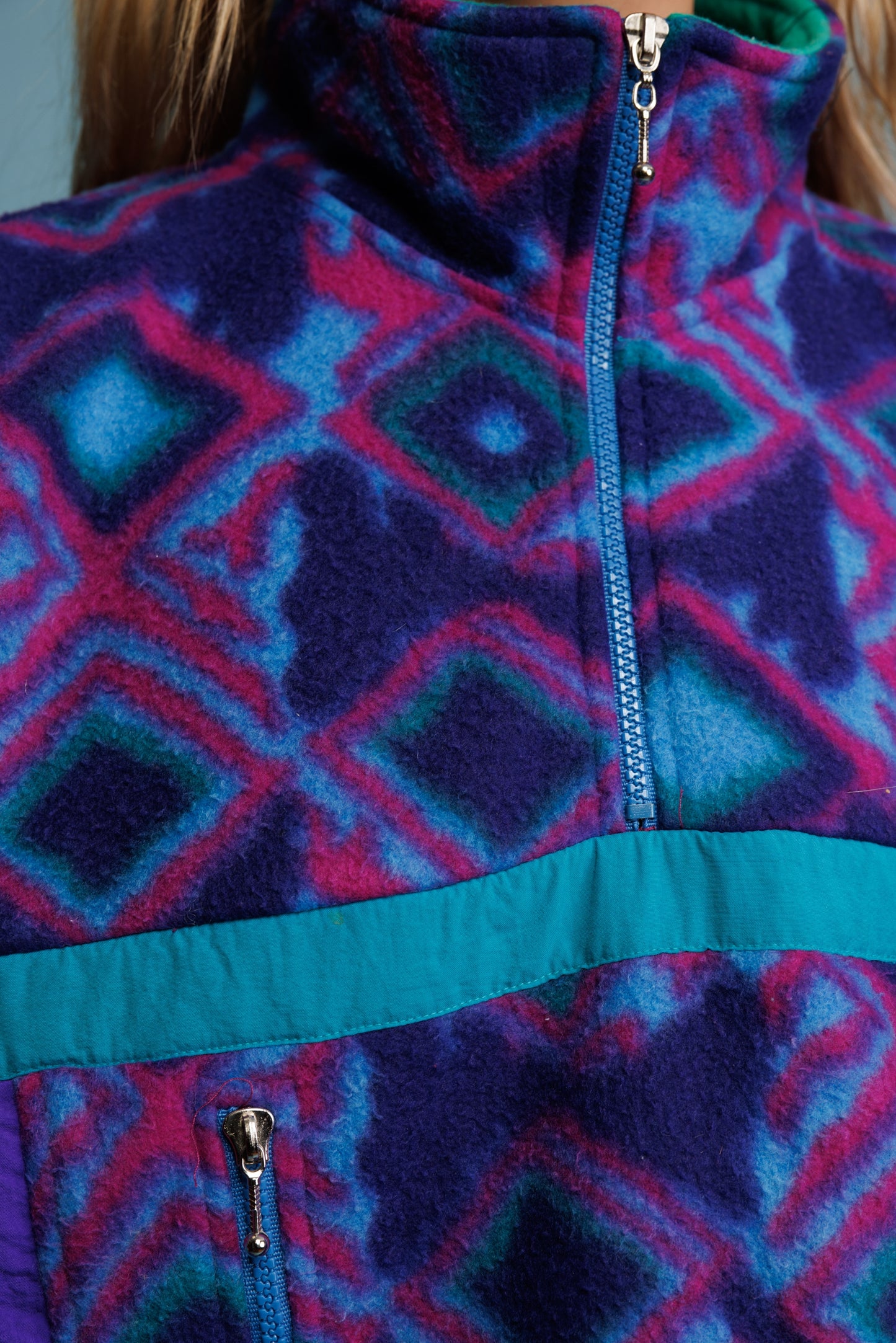 90's Purple Aztec Fleece M/L