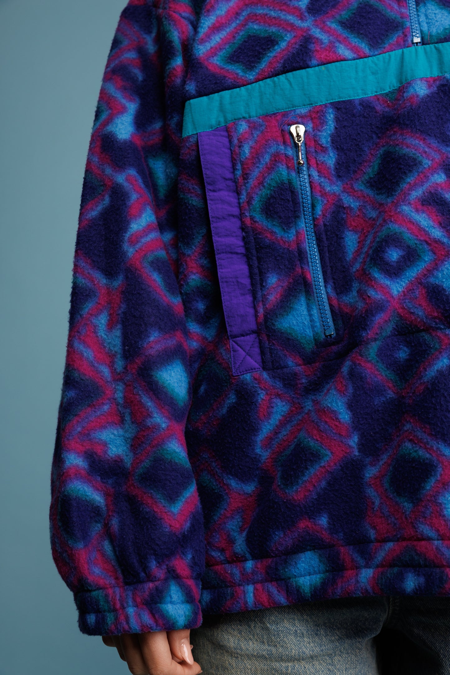 90's Purple Aztec Fleece M/L