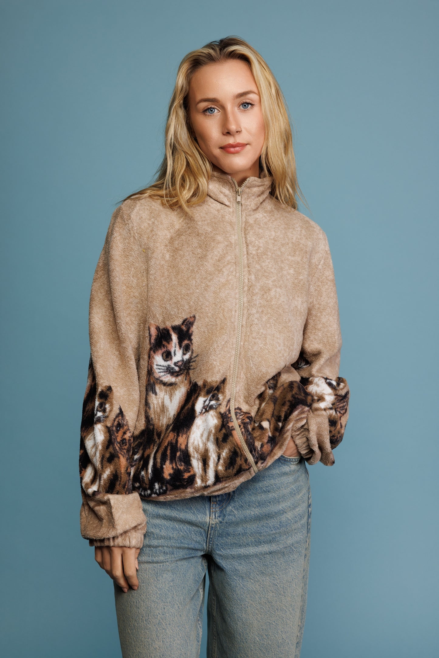 90's Cat Fleece M