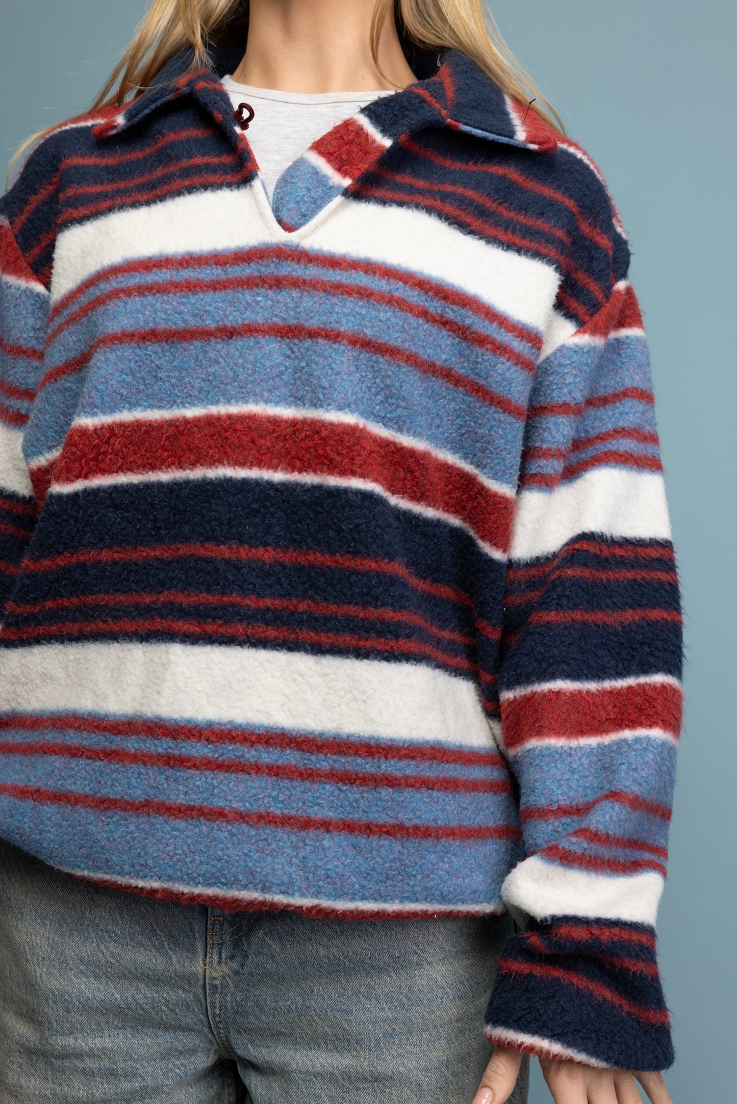 90's Supersoft Striped Fleece M/L