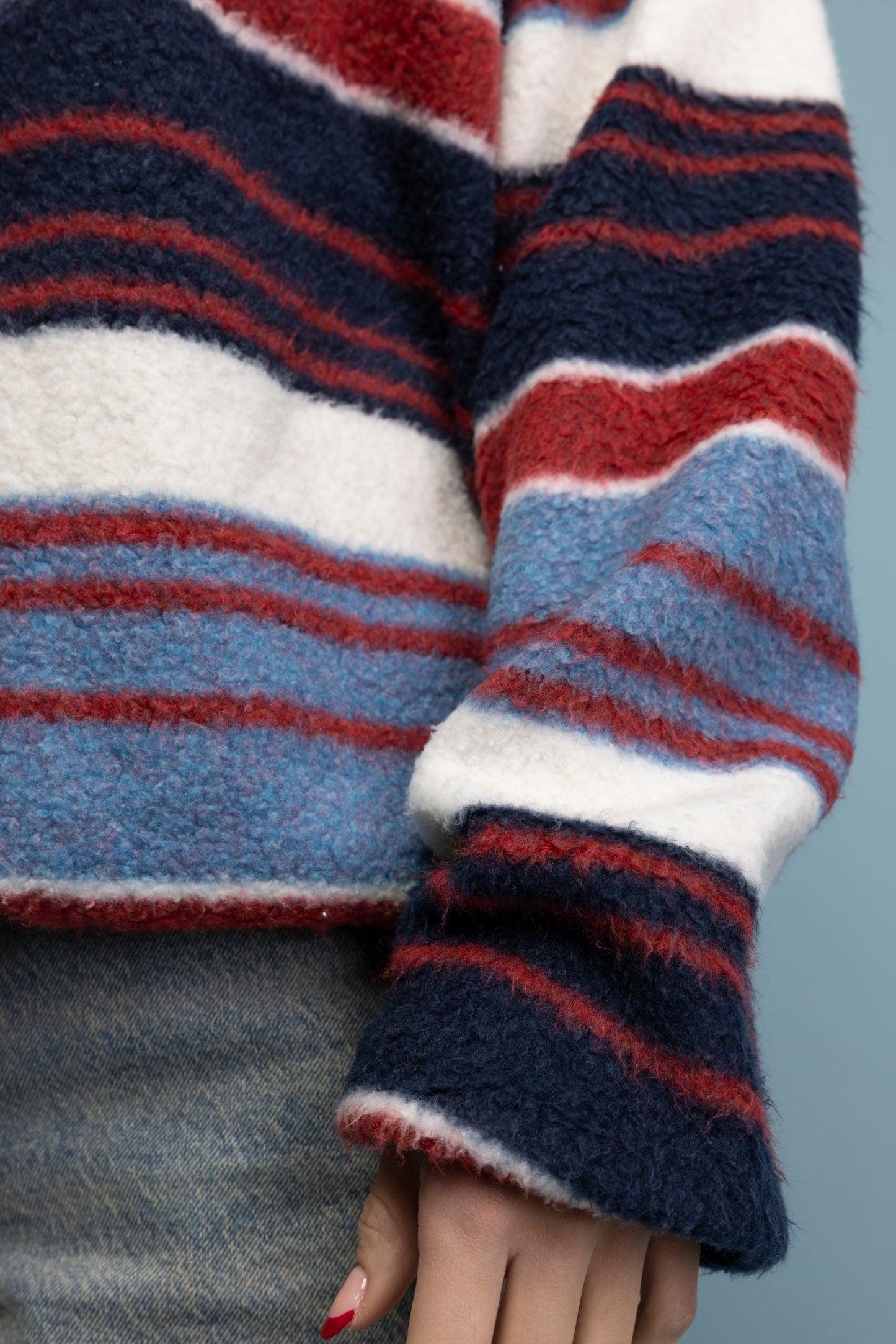 90's Supersoft Striped Fleece M/L