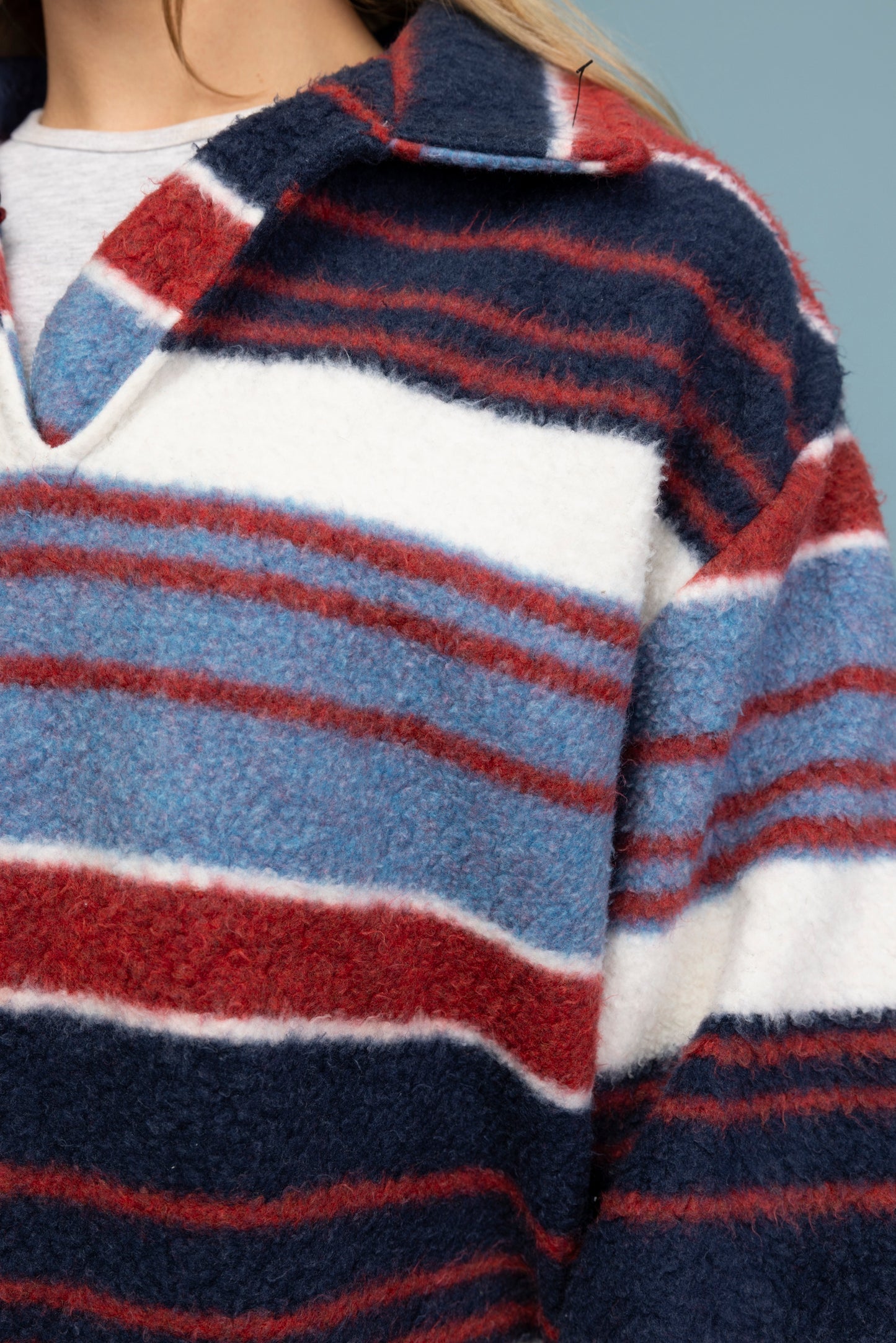 90's Supersoft Striped Fleece M/L