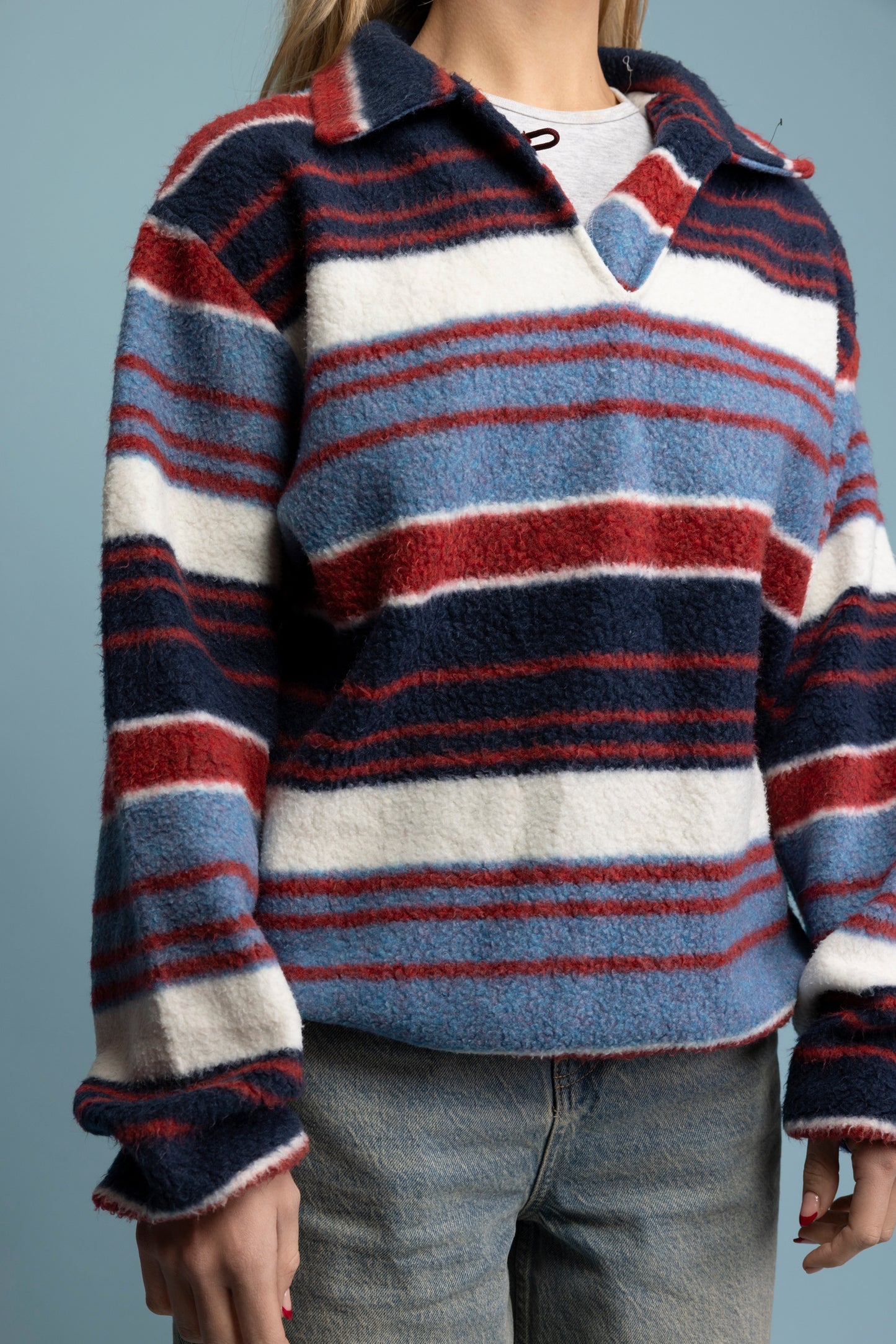 90's Supersoft Striped Fleece M/L