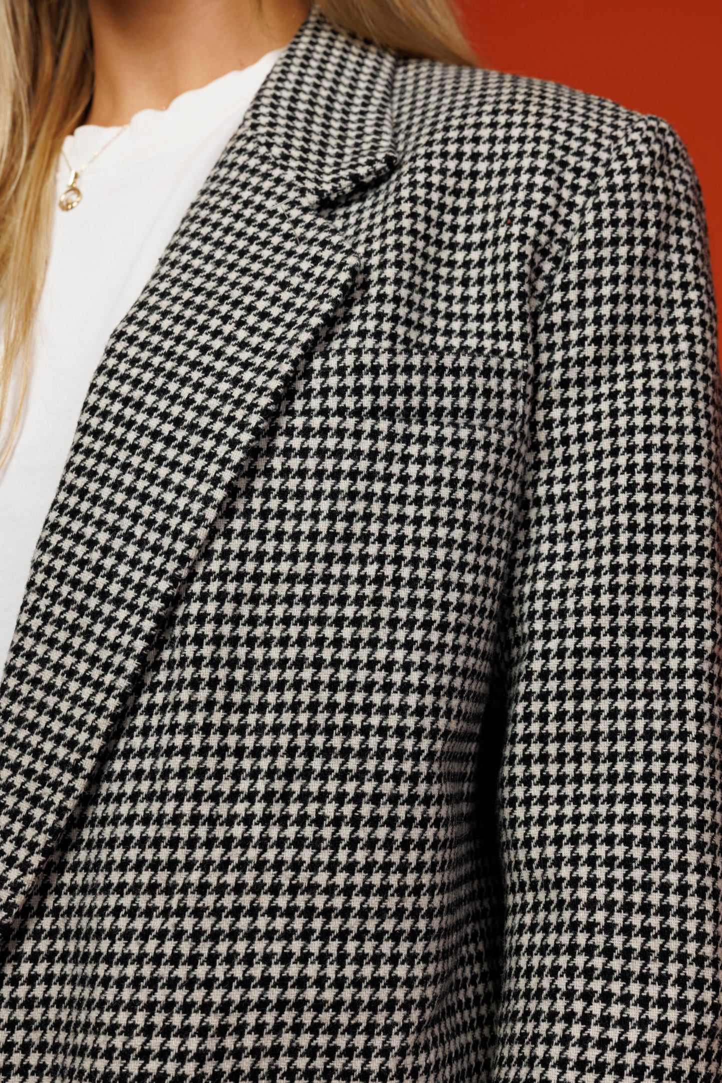 90's Houndstooth Blazer S/M